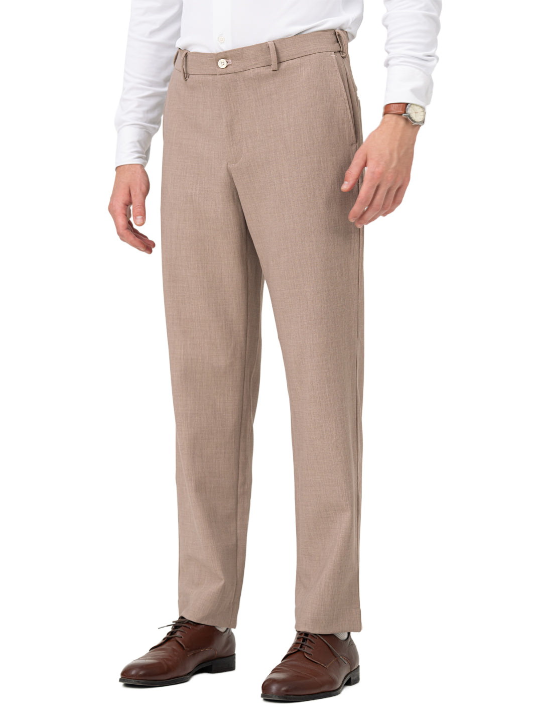 Advisor Brown Pro.Stretch Formal Trousers