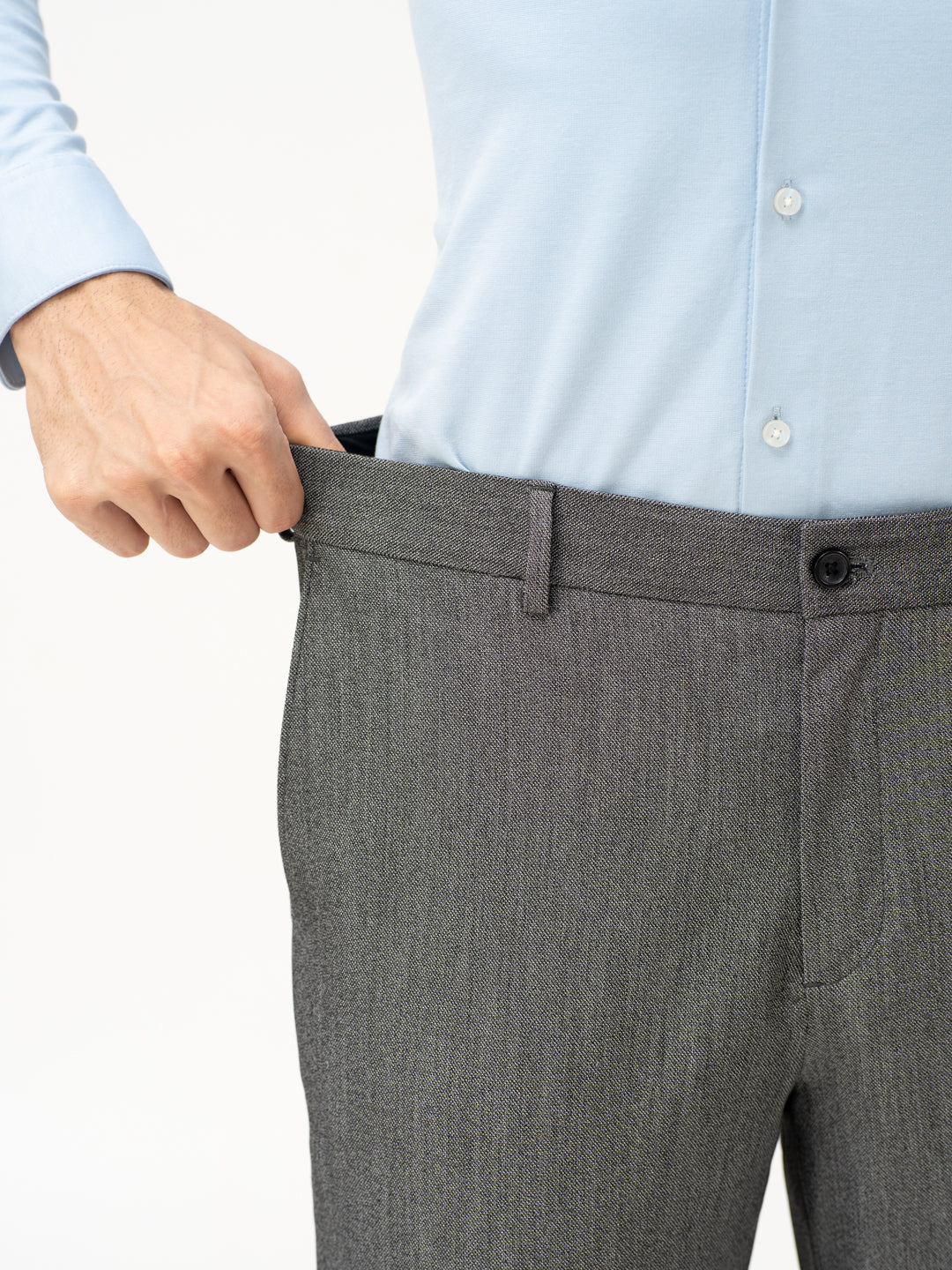 Tarmac Black & White Textured Water Repellent Relaxed Fit Stretch Formal Pants