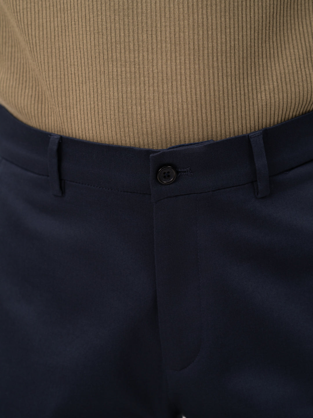 Celestra Navy Relaxed Fit Stretch Chinos for Men