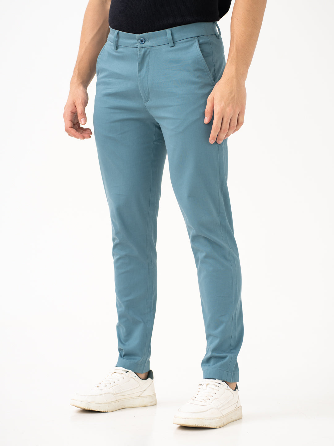 Tropical Turquoise Slim Fit Stretch Chinos