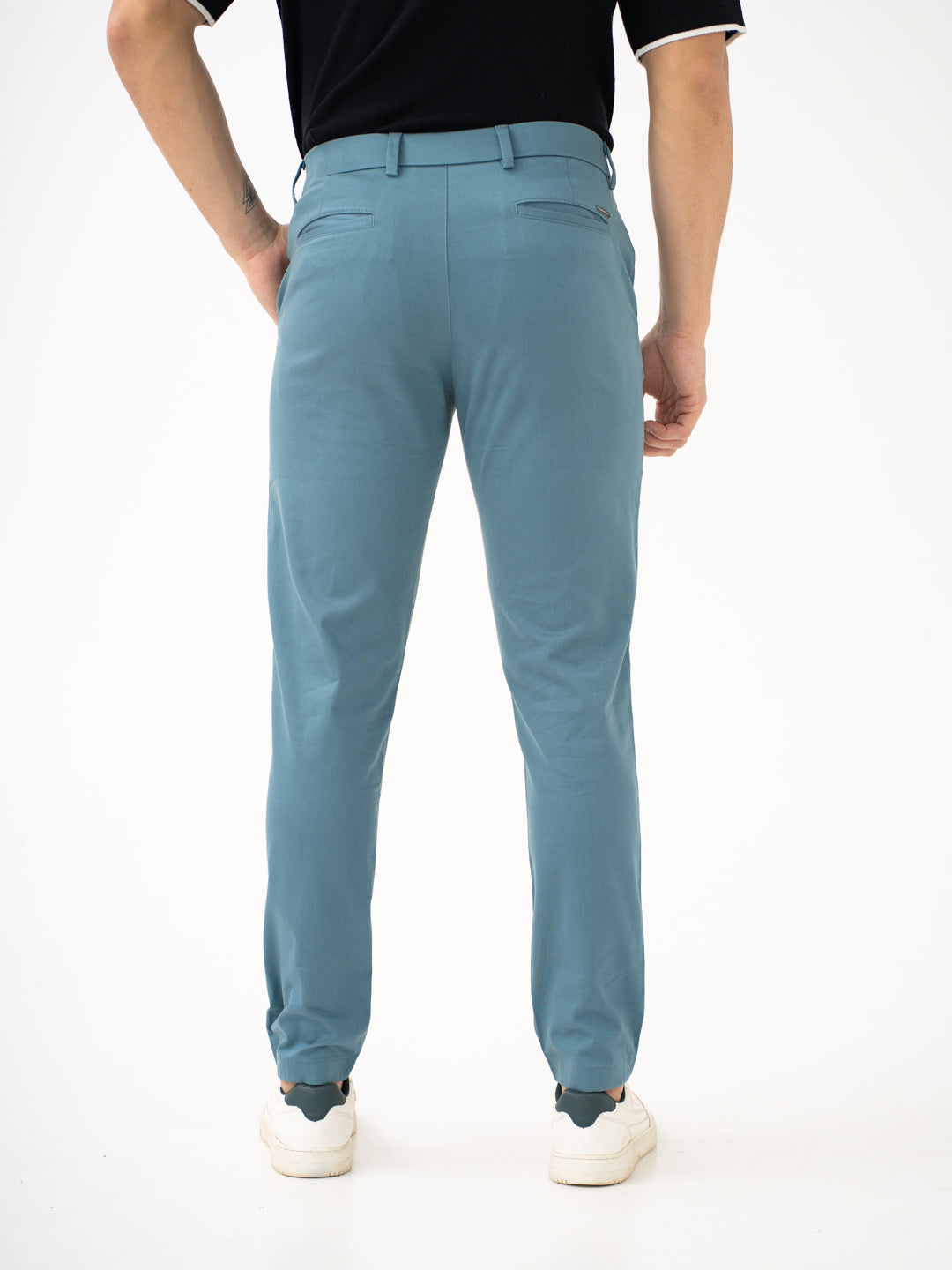 Tropical Turquoise Slim Fit Stretch Chinos
