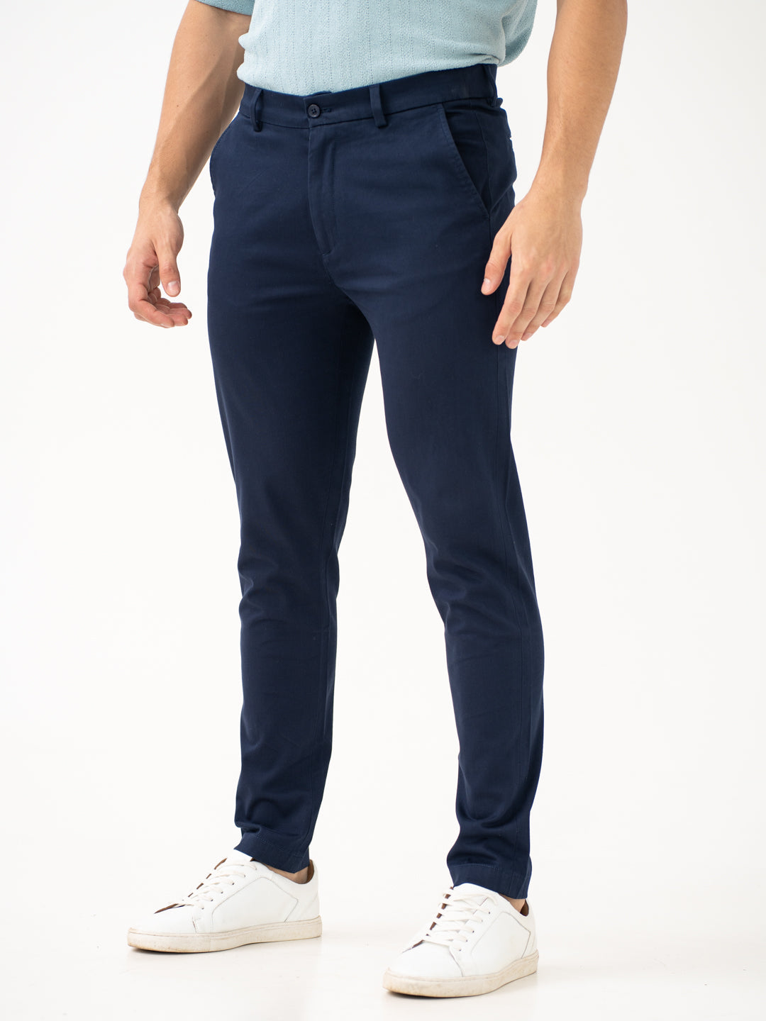 Rink Blue Slim Fit Stretch Chinos