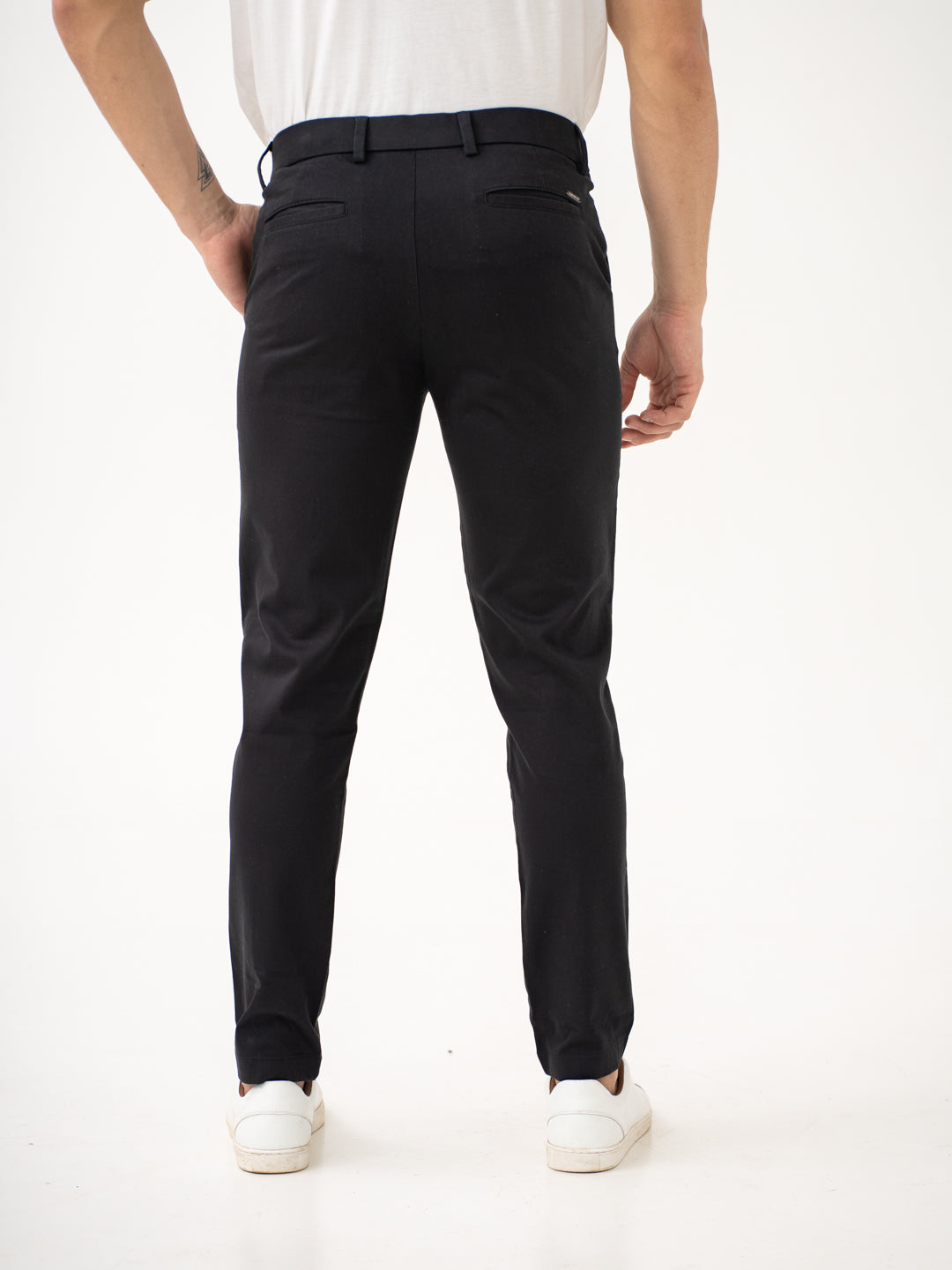 Box Black Slim Fit Stretch Chinos