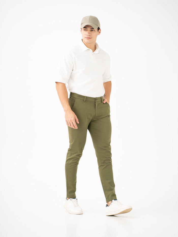 Field Green Slim Fit Stretch Chinos