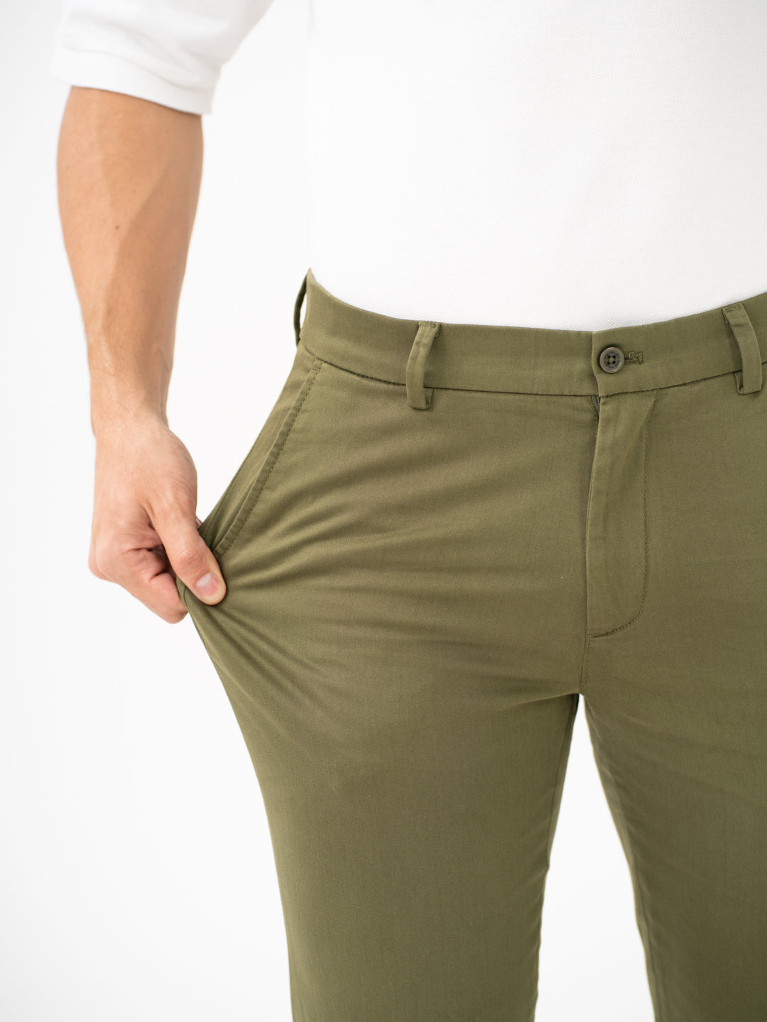 Field Green Slim Fit Stretch Chinos