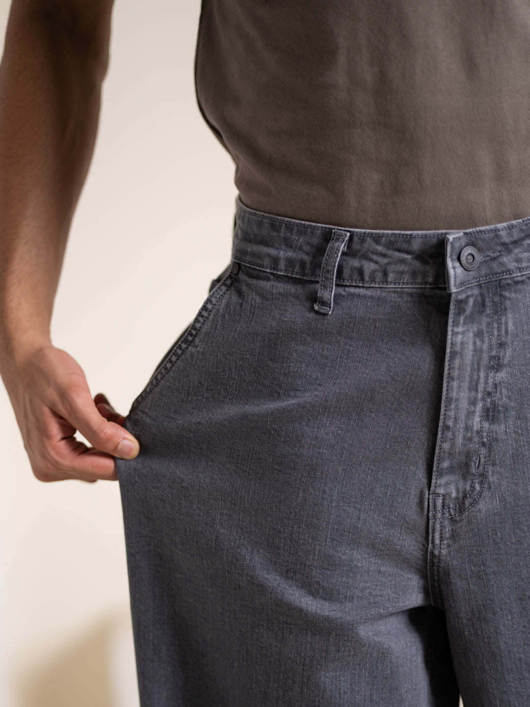 Concrete Grey Baggy Fit Jeans