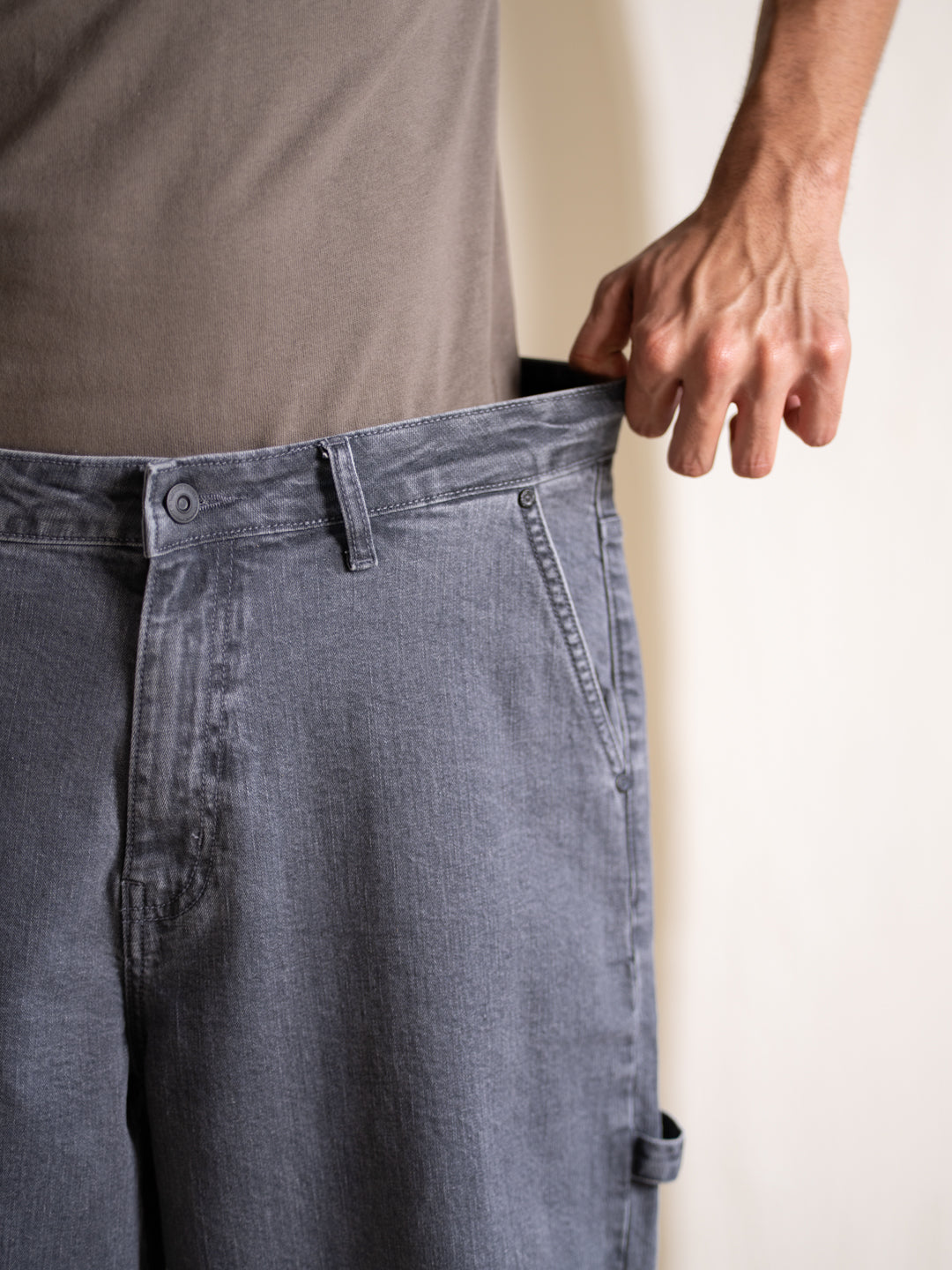 Concrete Grey Baggy Fit Jeans