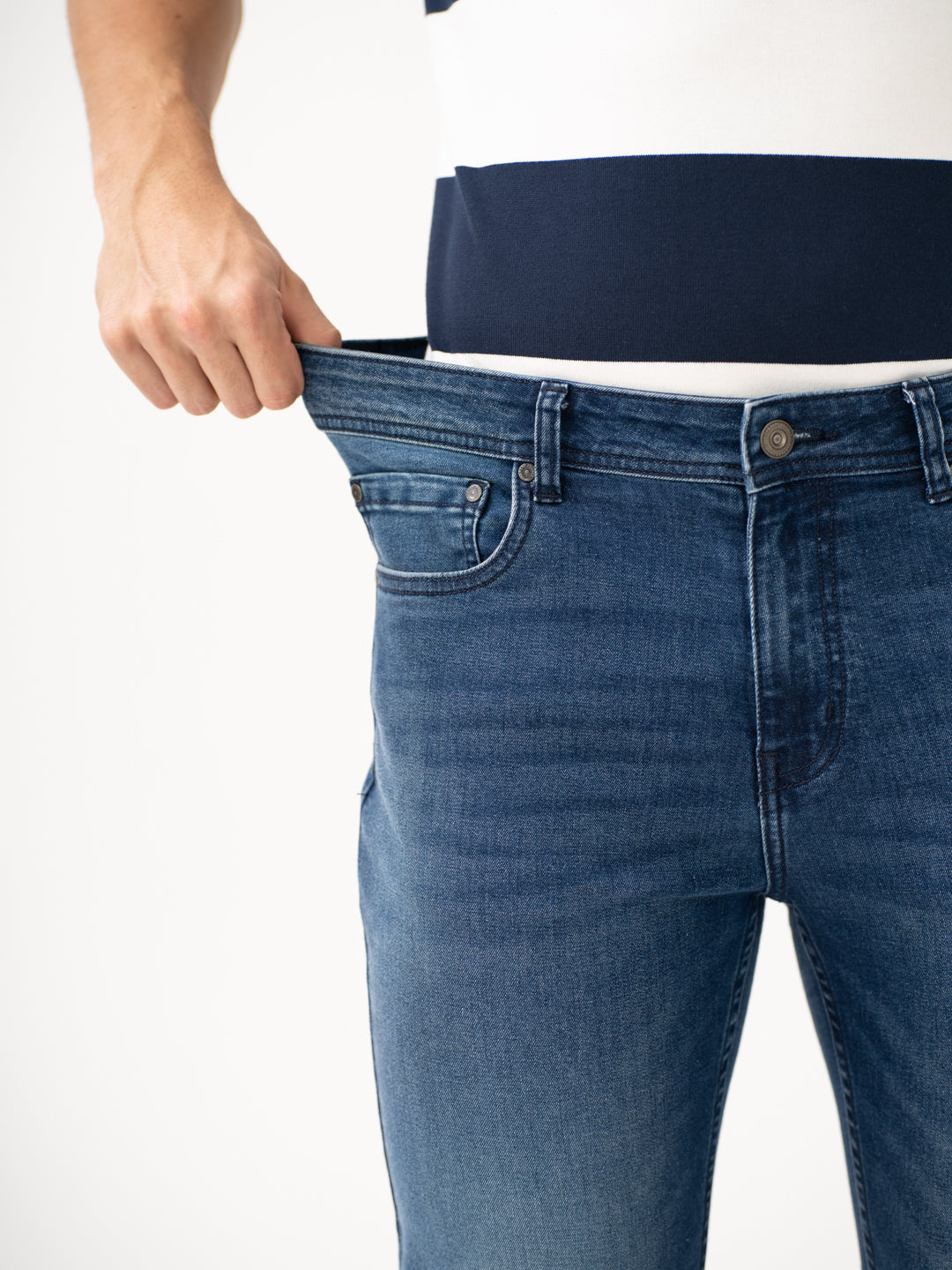 Faded Blue Slim Fit Jeans