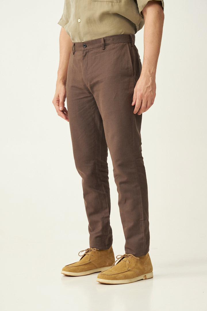 Mud Brown Linen Pants