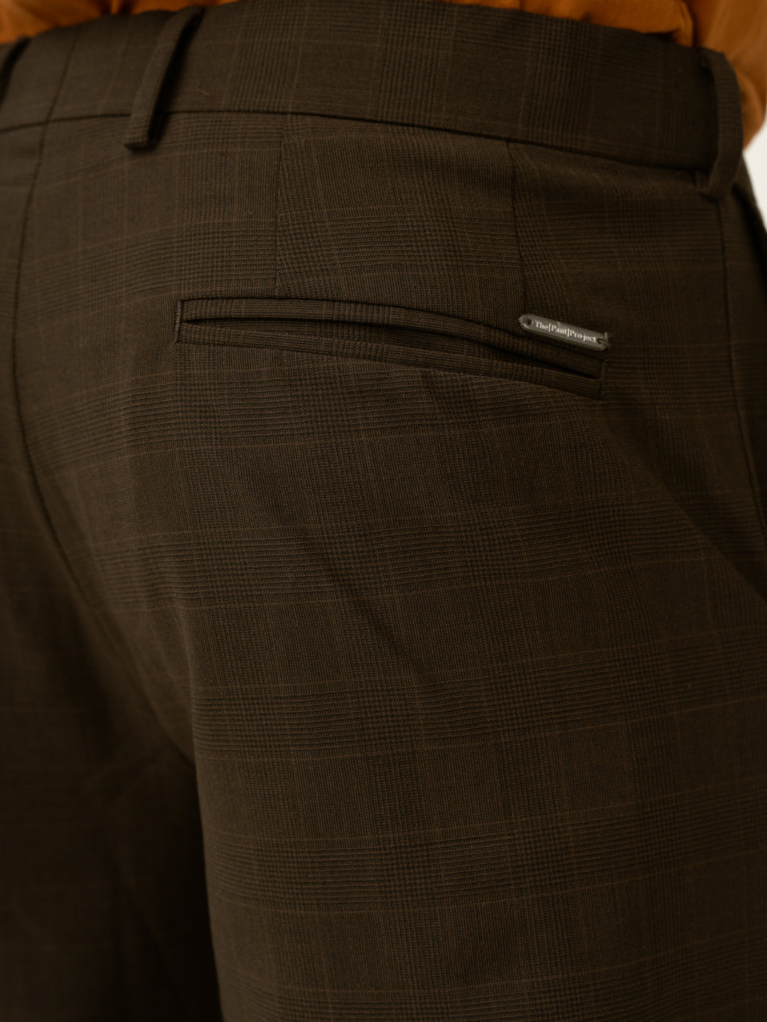 Bond Brown Checks Merino Wool Pants