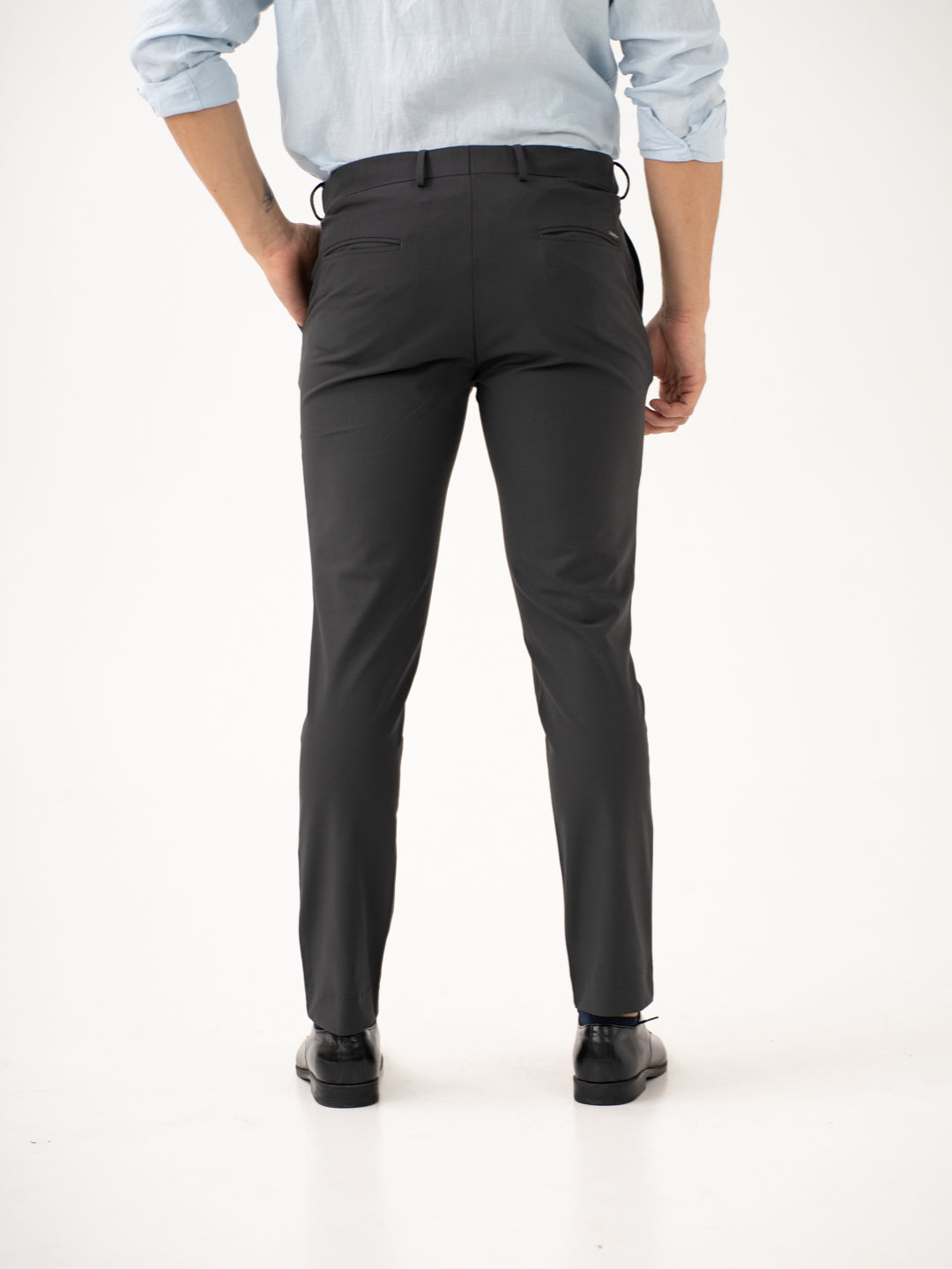Timeless Grey Slim Fit Stretch Formal Pants