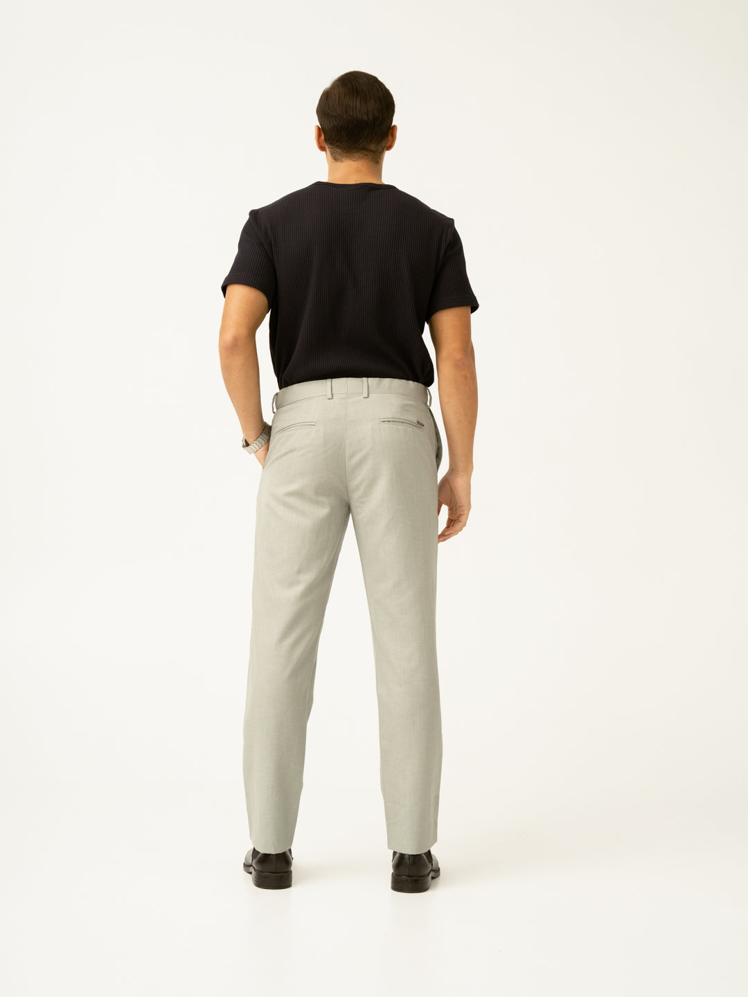 Galle Green Tropical Wool Linen Pants