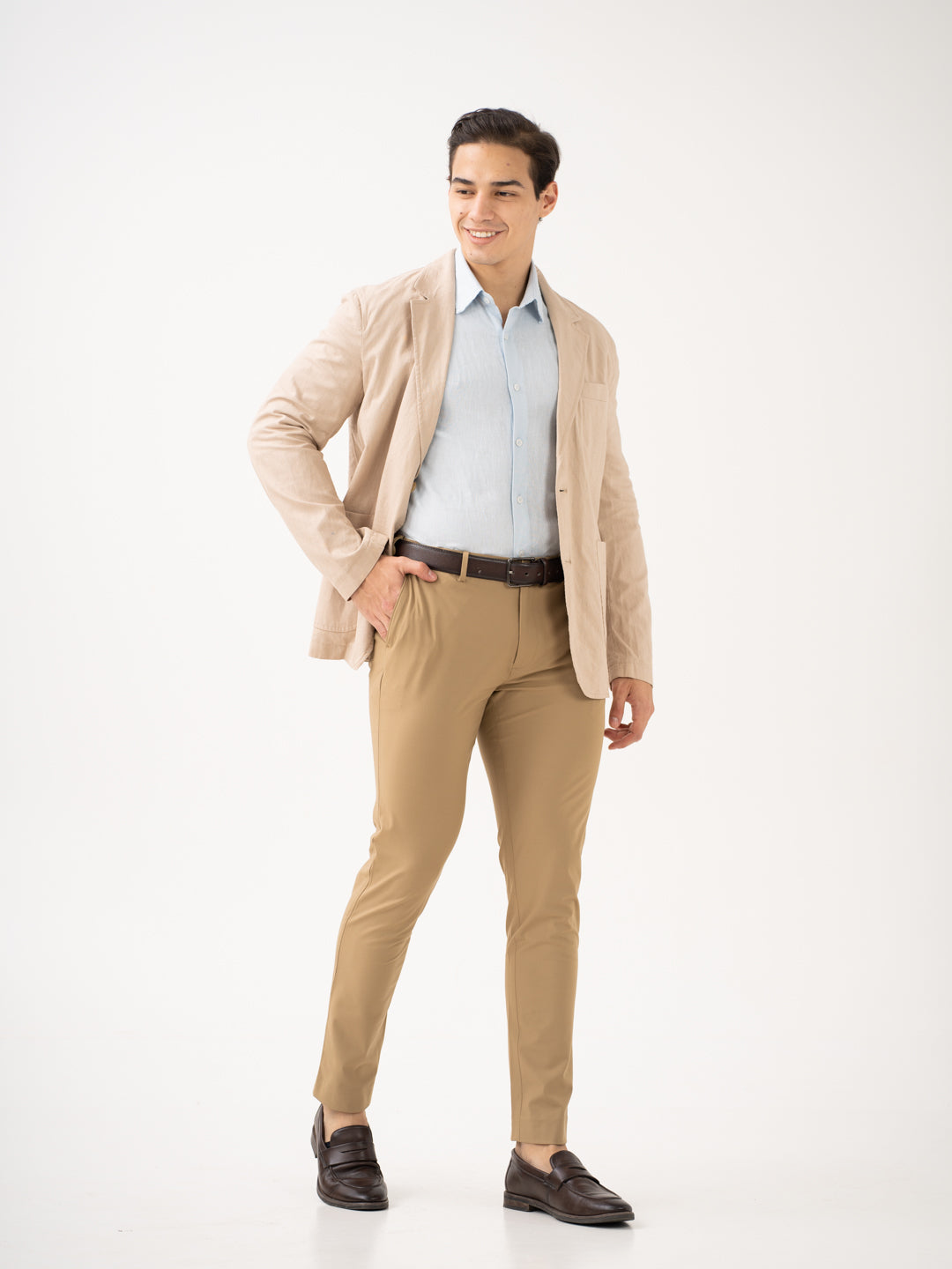 Somewhere Khaki Slim Fit Stretch Formal Pants