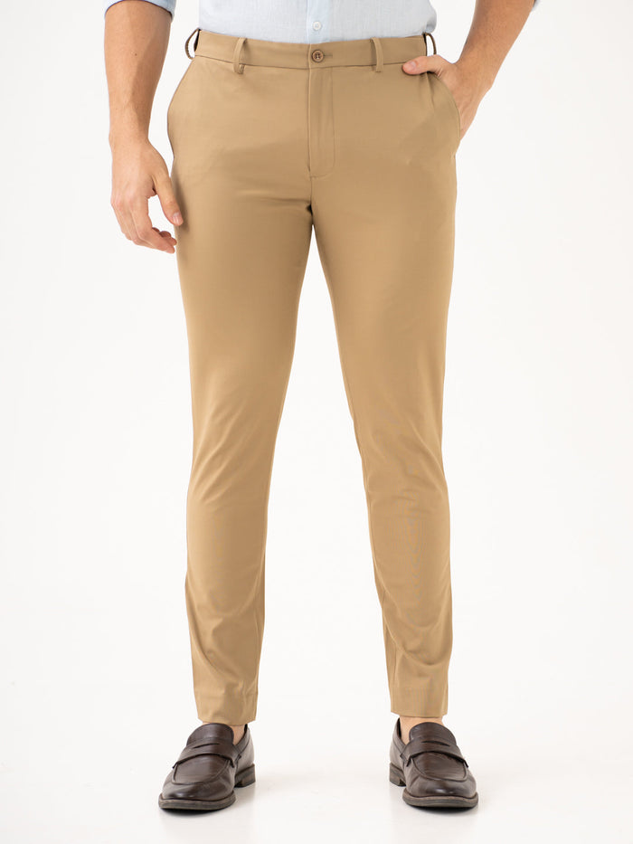Somewhere Khaki Slim Fit Stretch Formal Pants