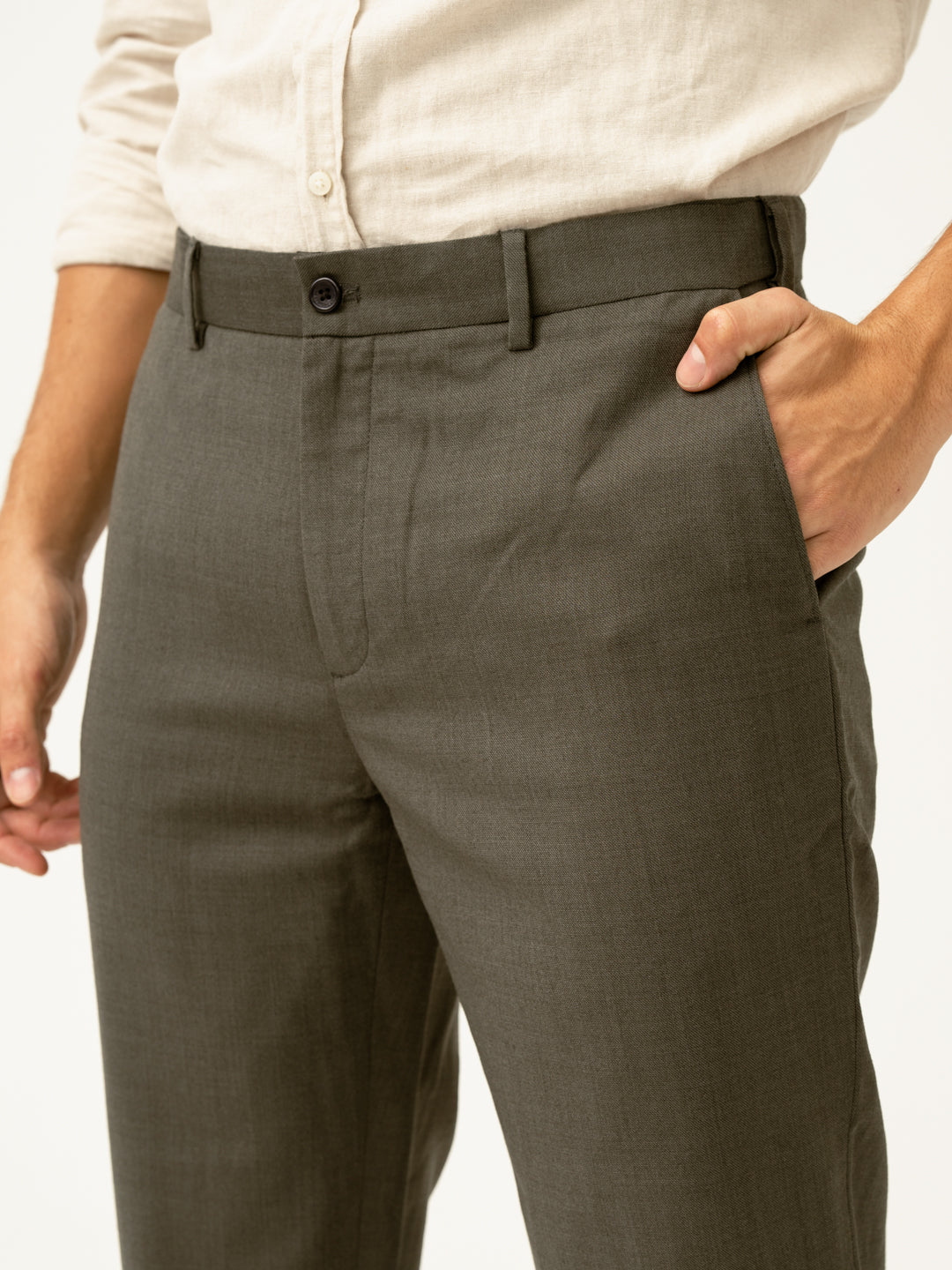 Turtle Olive Luxury Merino Wool Pants