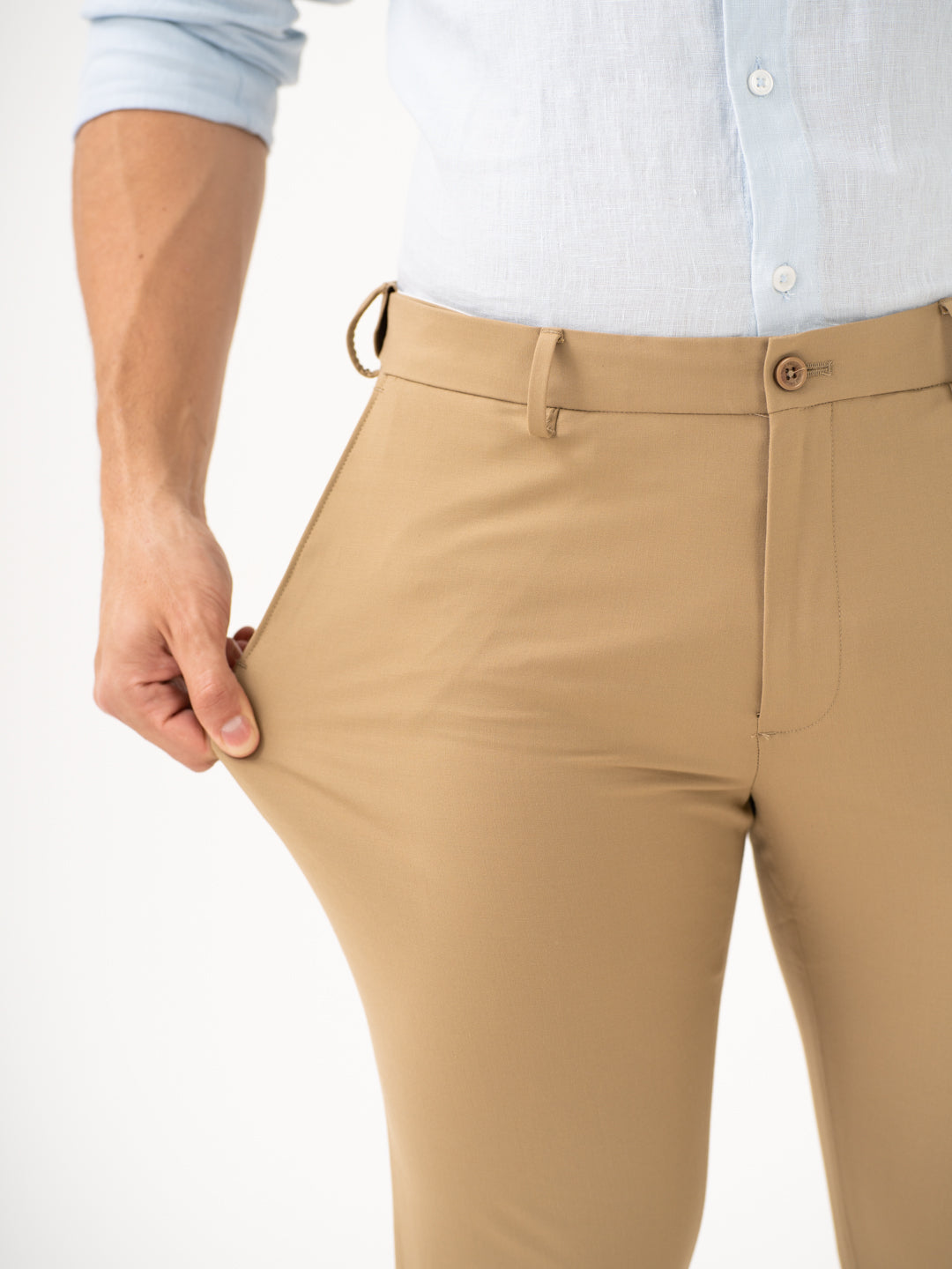 Somewhere Khaki Slim Fit Stretch Formal Pants
