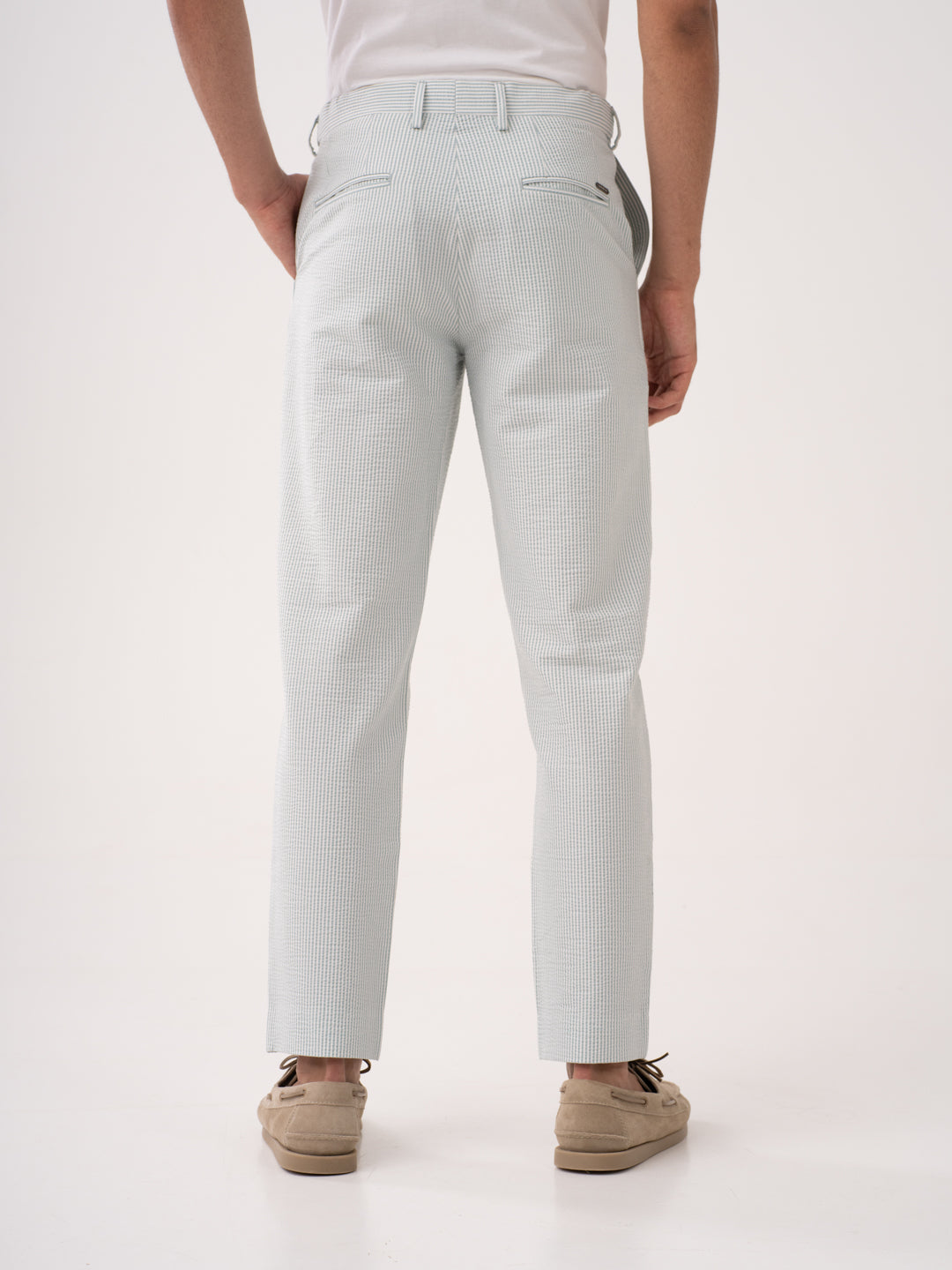 Meadow Green Stripes Seersucker Pants