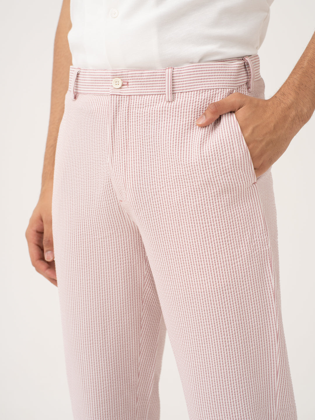Romeo Rouge Stripes Seersucker Pants