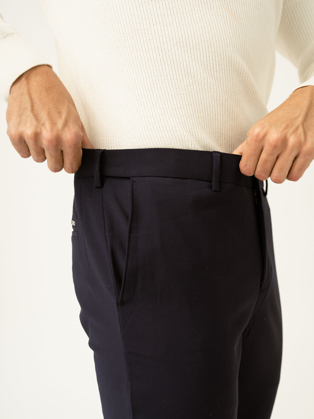 Venice Navy Luxury Merino Wool Pants
