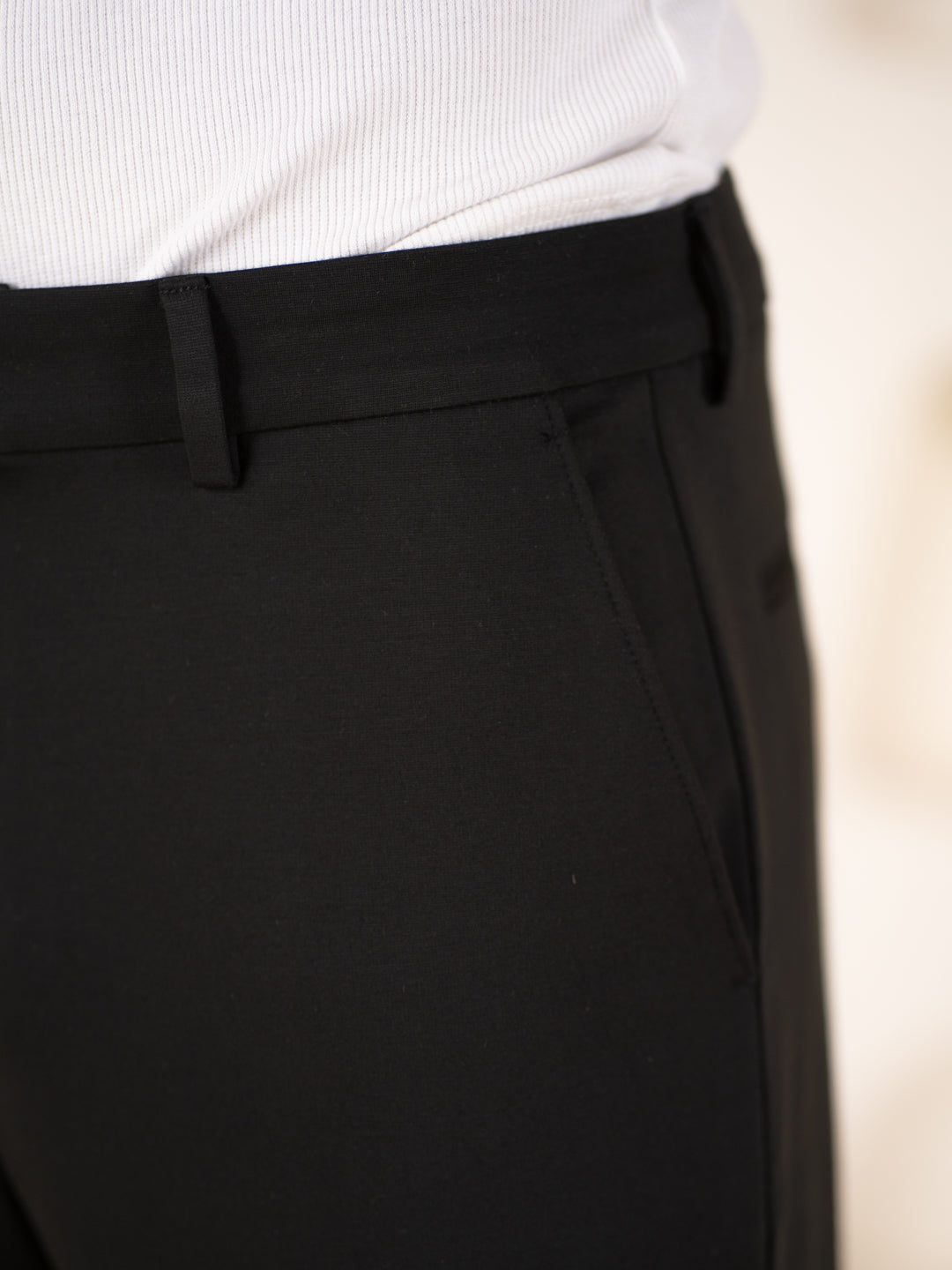 Malai Pants Black Soft-touch Slim Fit Power Stretch Pants