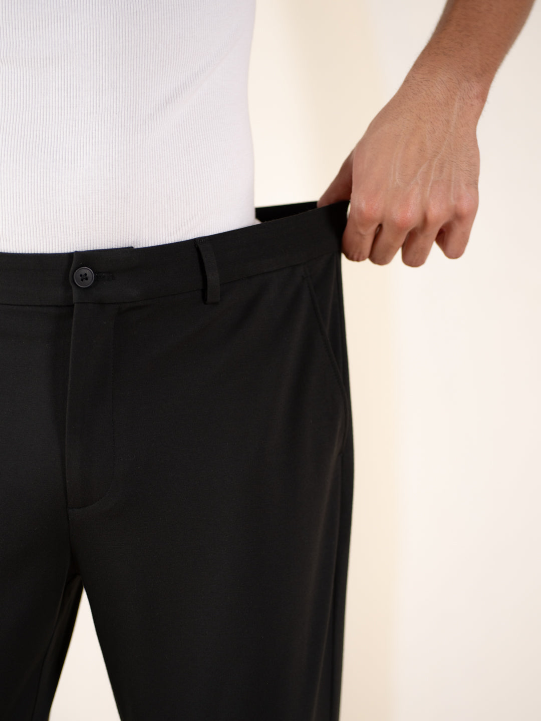 Malai Pants Black Soft-touch Slim Fit Power Stretch Pants