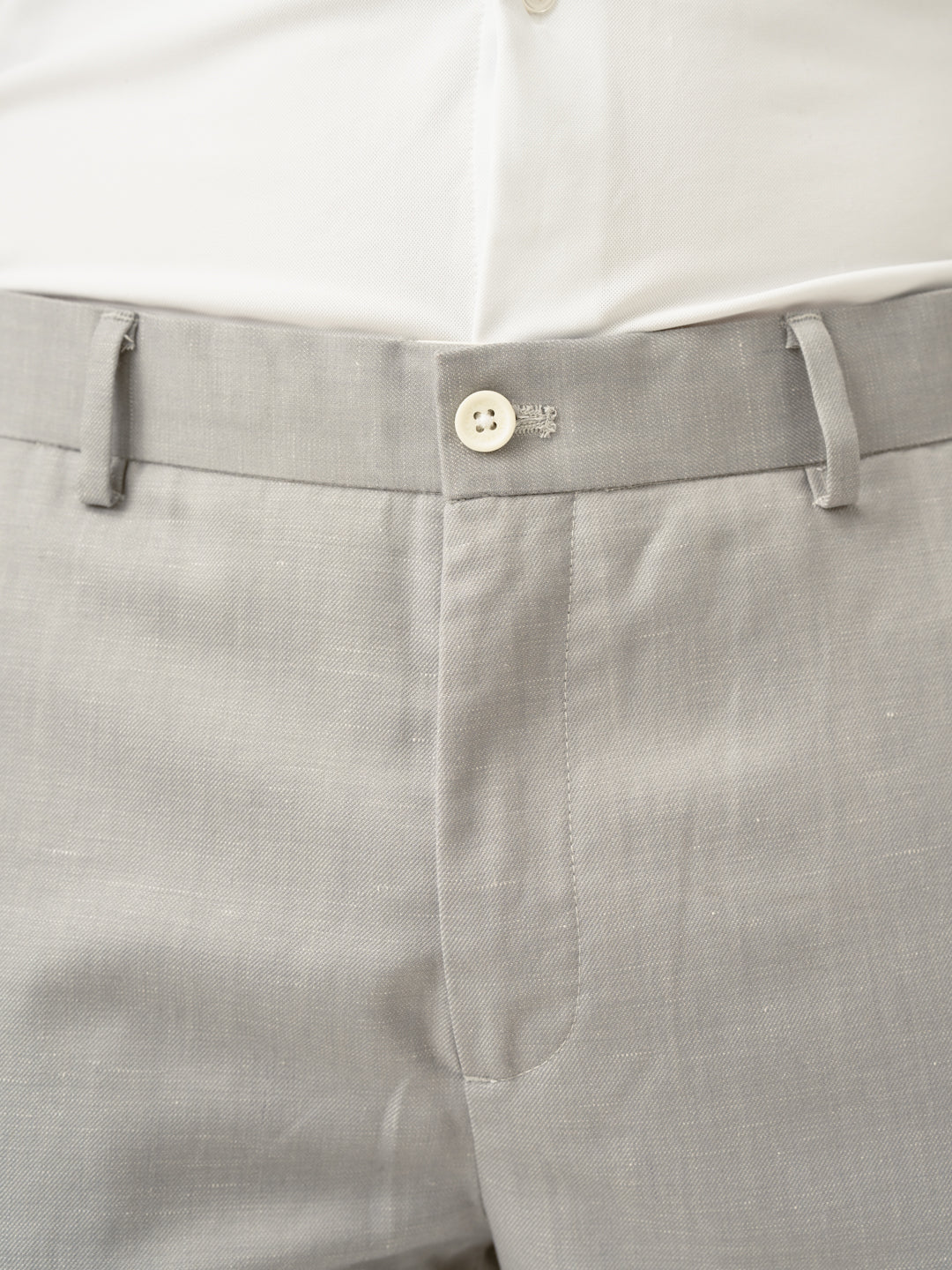 Palladium Grey Tropical Wool Linen Pants