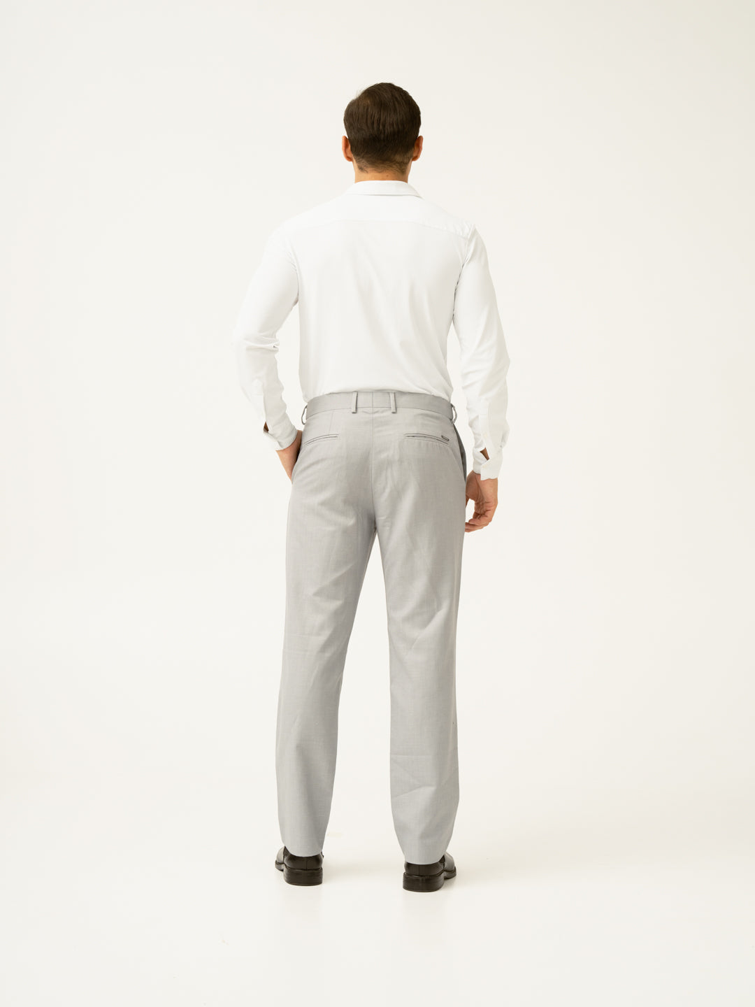 Palladium Grey Tropical Wool Linen Pants
