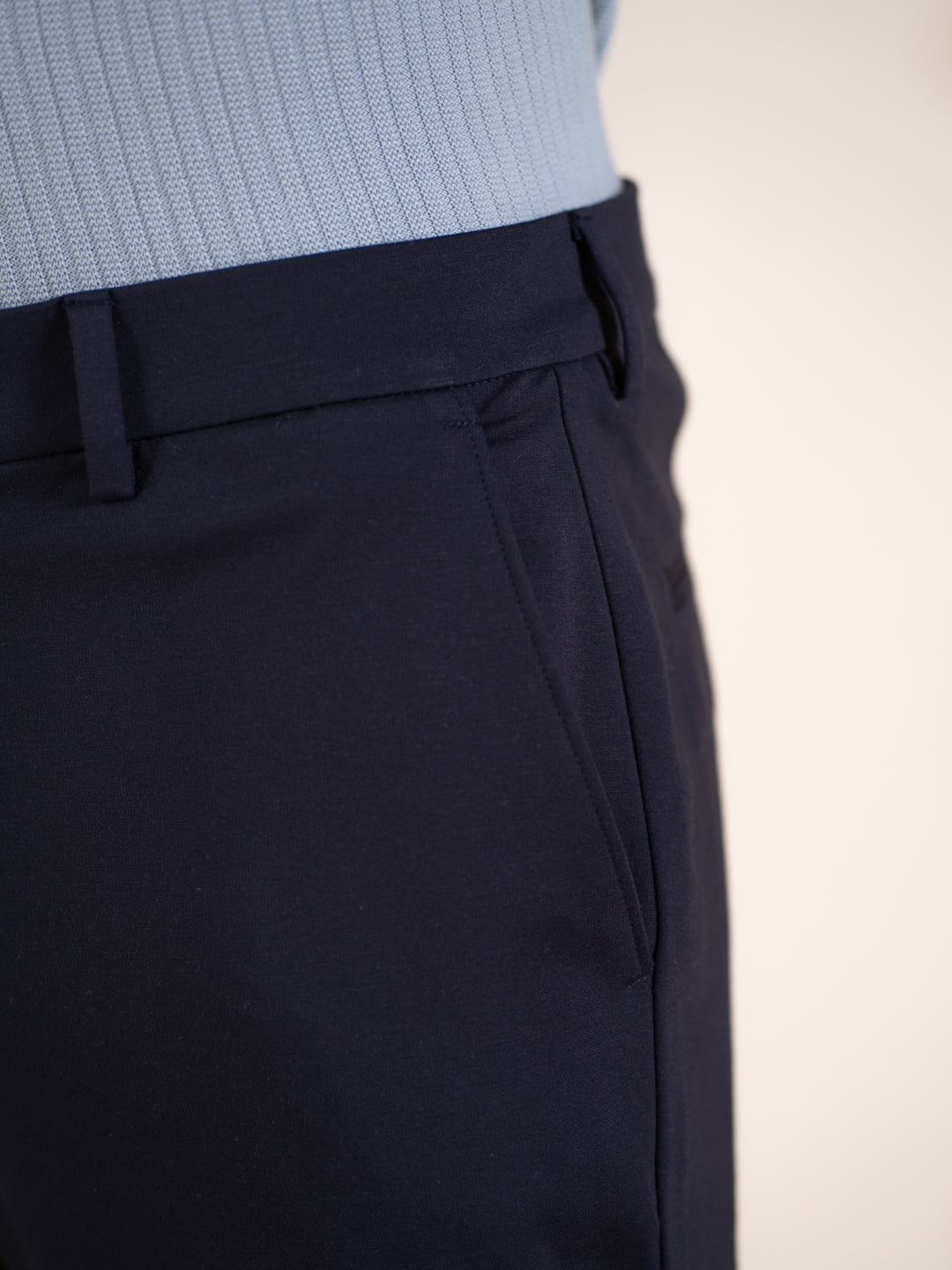 Malai Pants Navy Soft-touch Slim Fit Power Stretch Pants