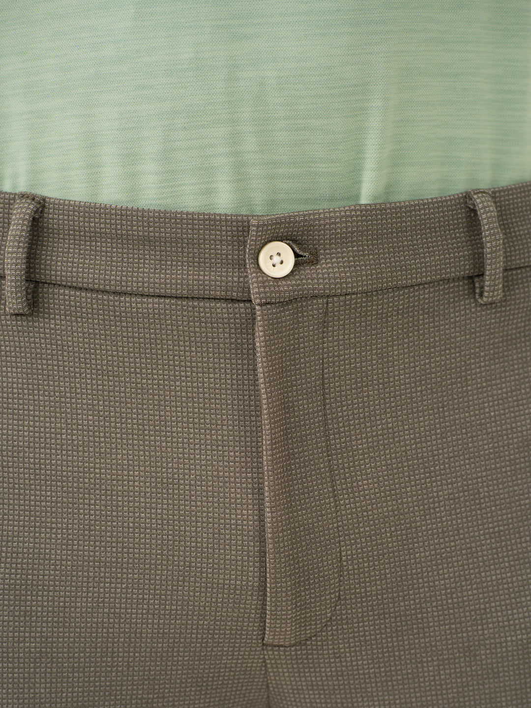 Crypto Green Waffle Textured Power-Stretch Pants