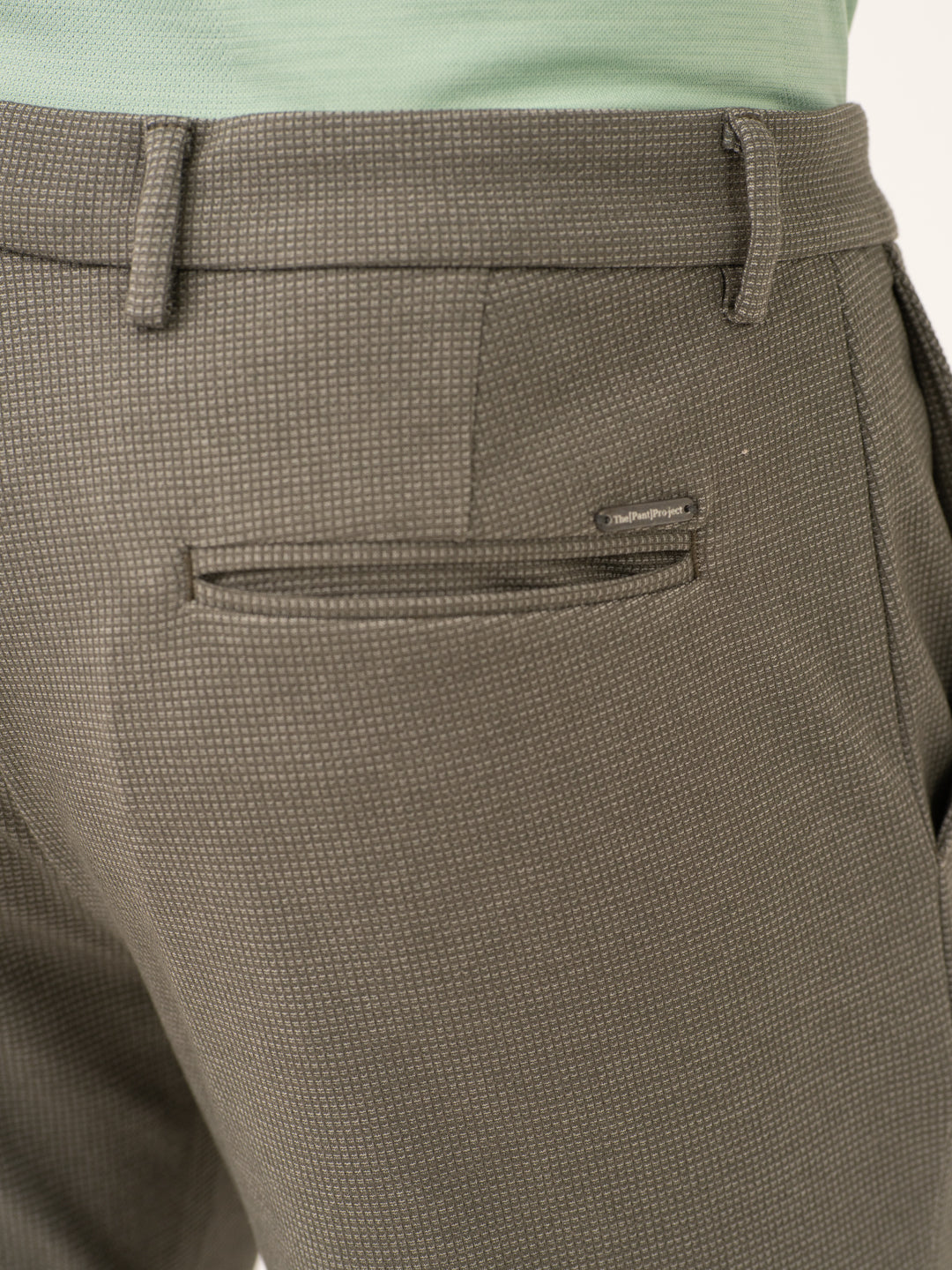 Crypto Green Waffle Textured Power-Stretch Pants