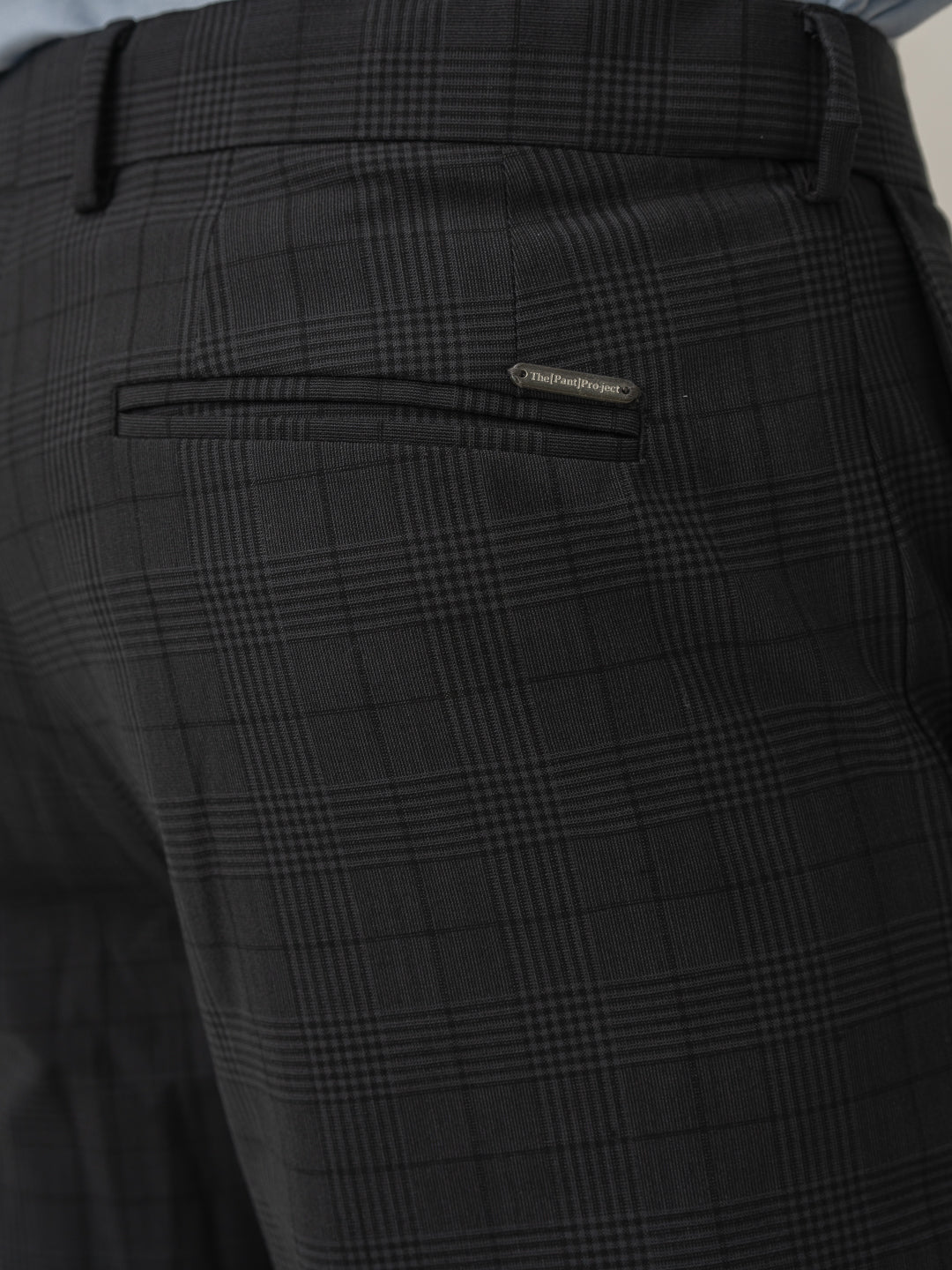 Belgium Black Checks Merino Wool Pants