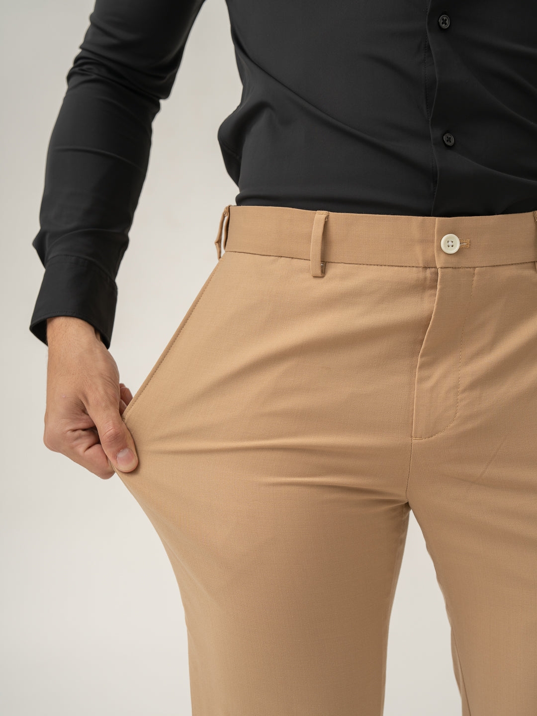 Baku Beige Luxury Merino Wool Pants