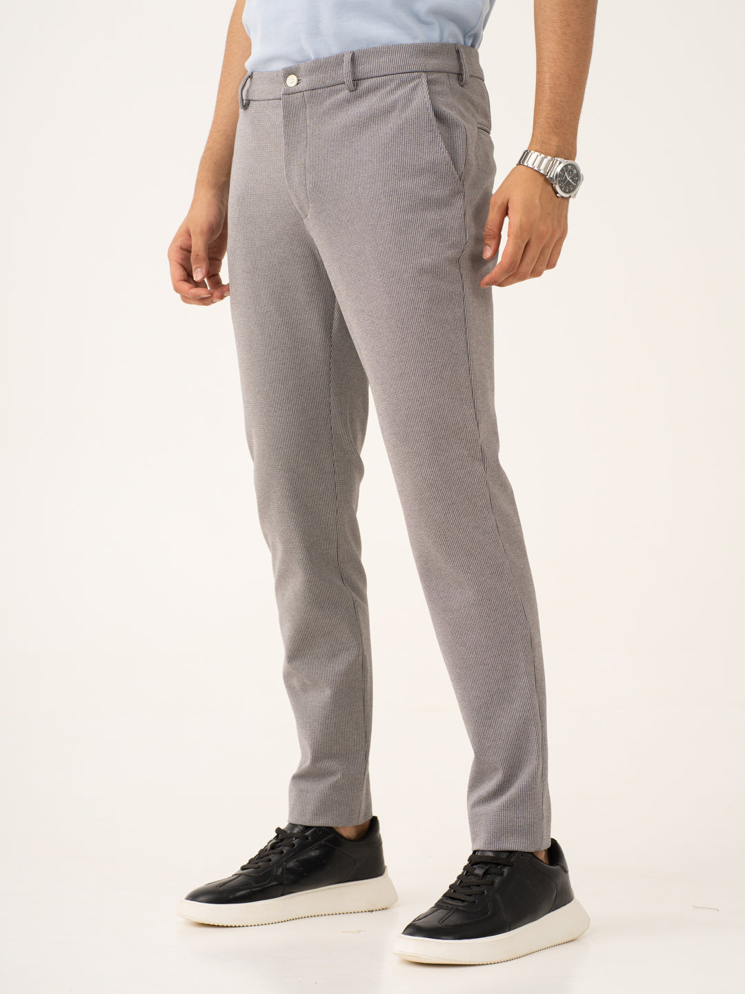 Orbit Black Houndstooth Power-Stretch Pants