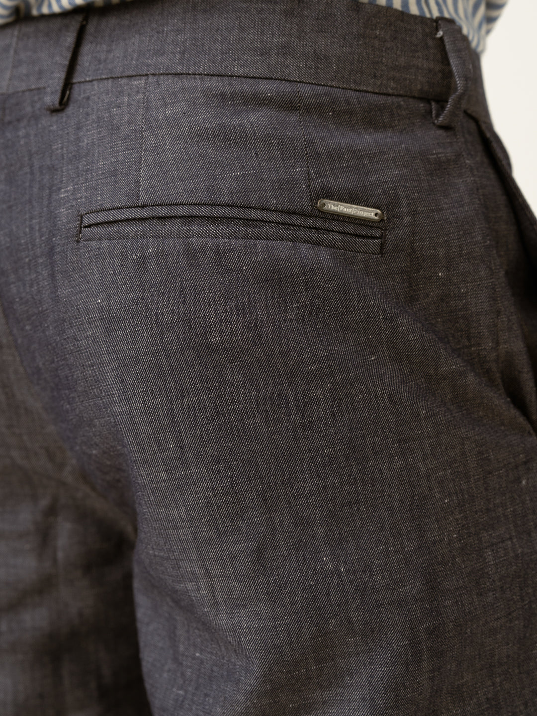 Whistle Blue Tropical Wool Linen Pants