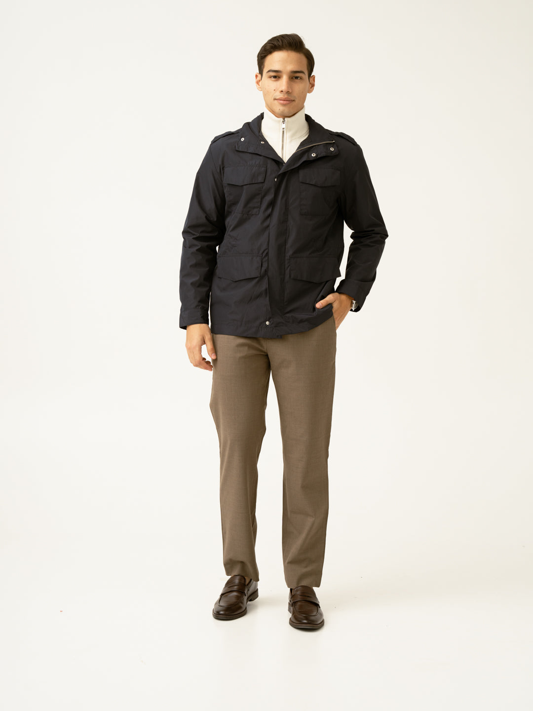 Boston Brown Melange Merino Wool Pants
