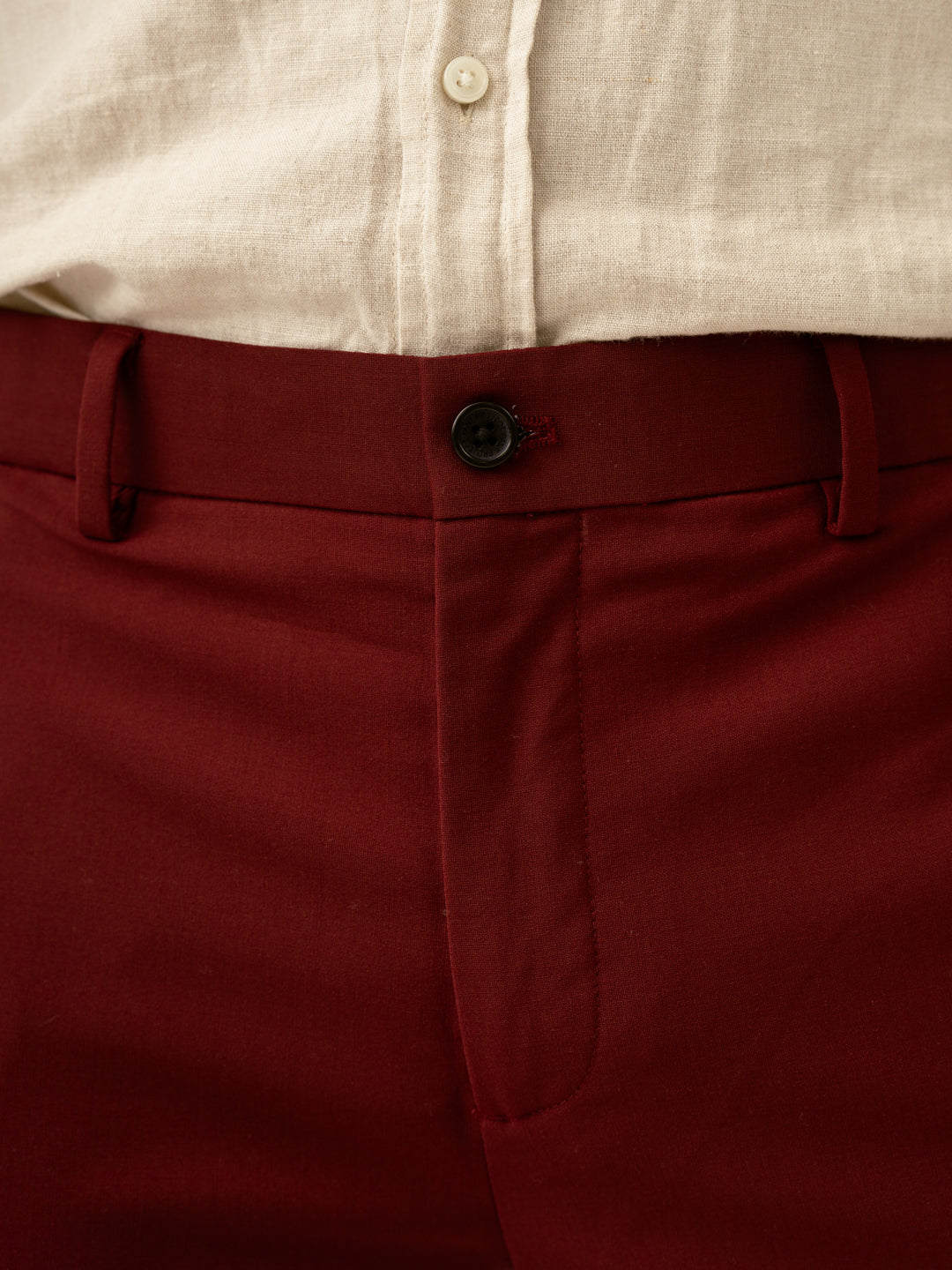 Rome Red Luxury Merino Wool Pants