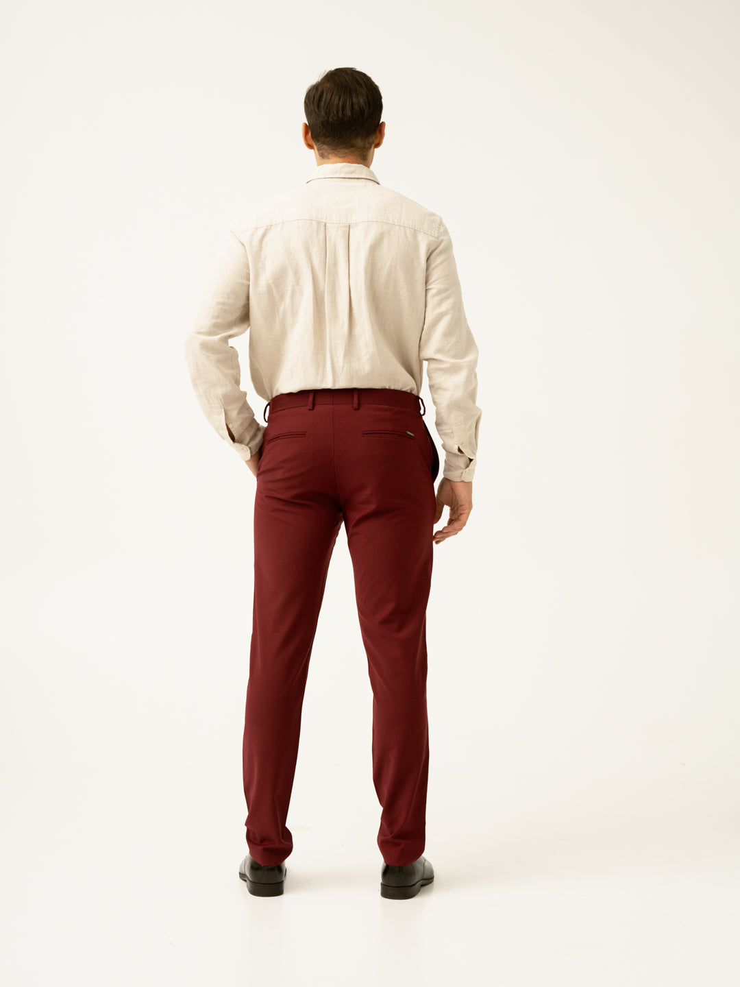 Rome Red Luxury Merino Wool Pants