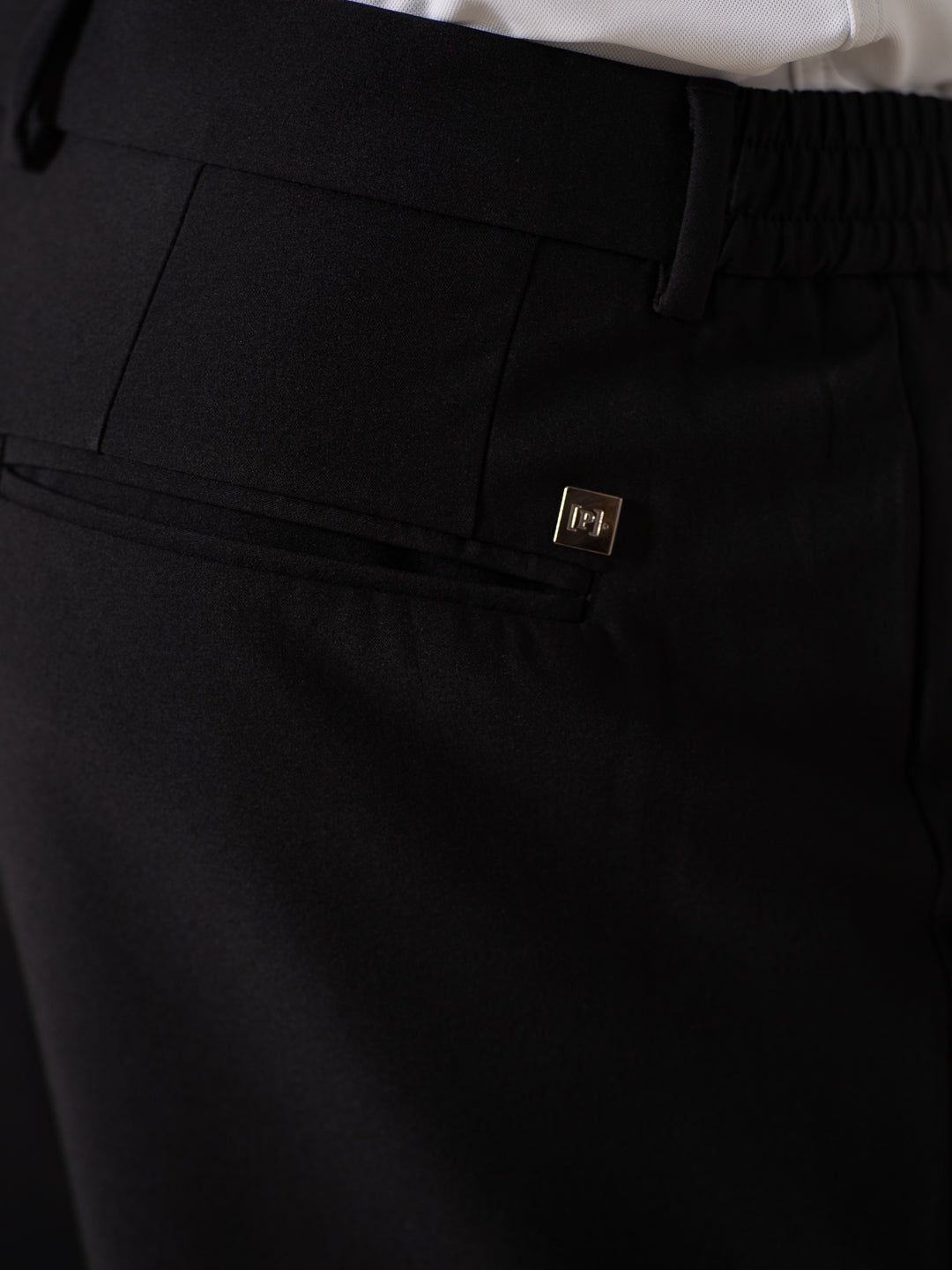 Sharp Black 247 Relaxed Fit Smart Formal Trousers