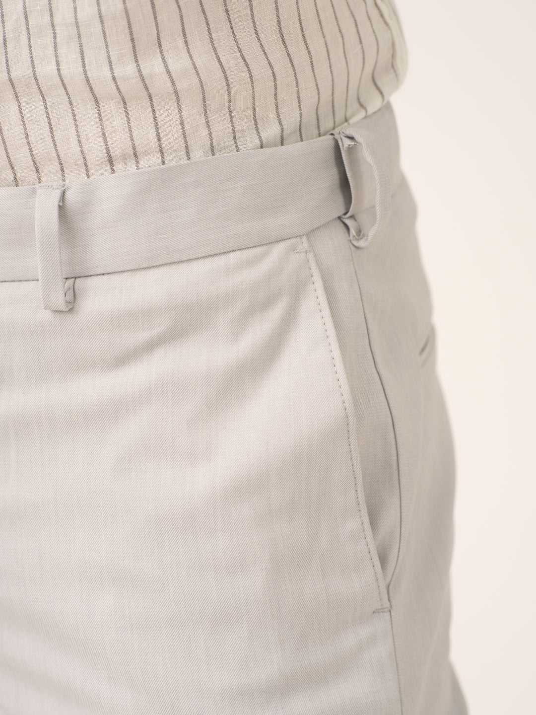 Orion Grey Twill Stretch Formal Pants