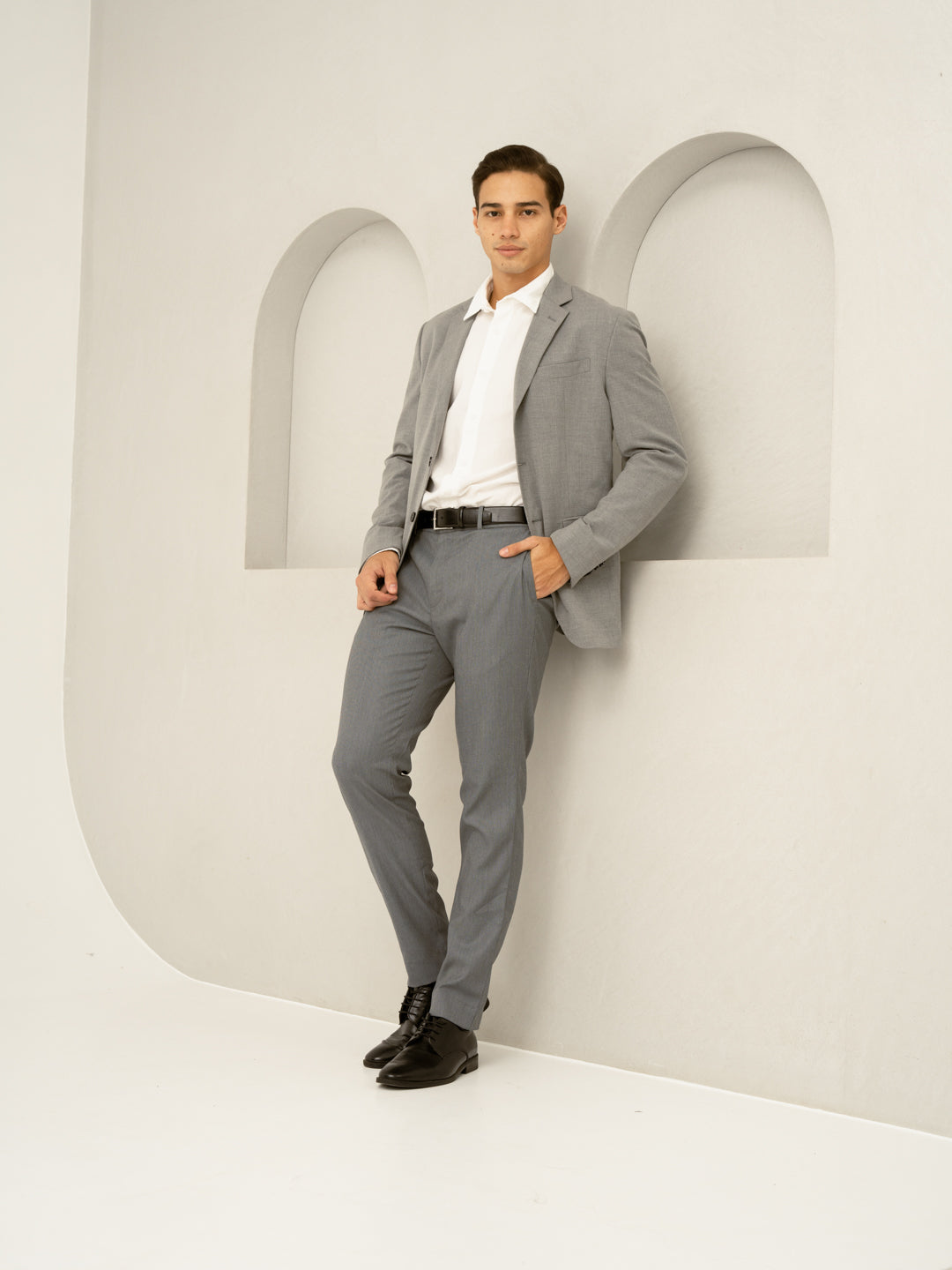 Jazz Grey Microdots Formal Pants