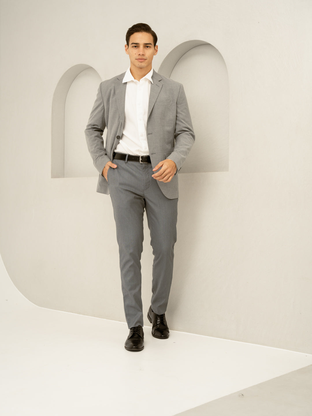 Jazz Grey Microdots Formal Pants