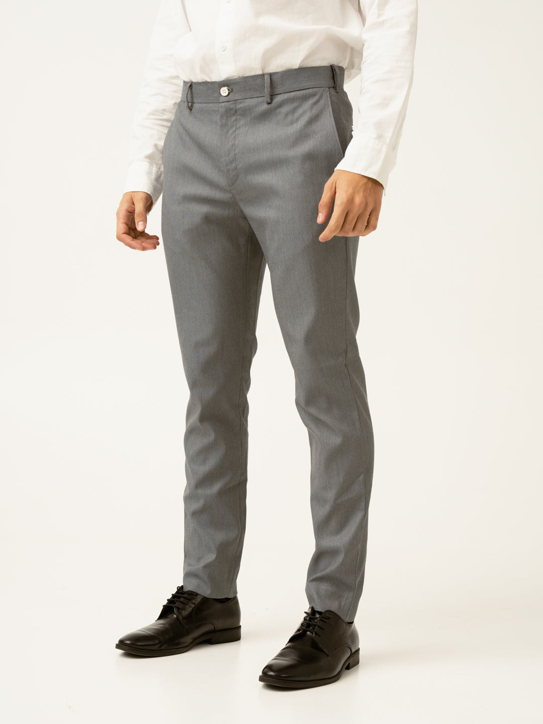 Jazz Grey Microdots Formal Pants