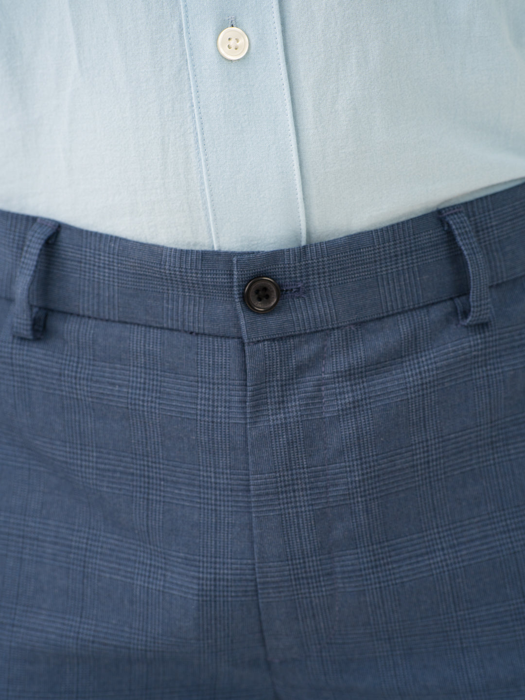 Mirage Blue Checks Stretch Formal Pants