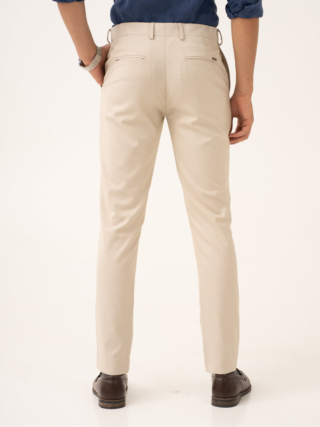 Nova Cream Twill Stretch Formal Pants
