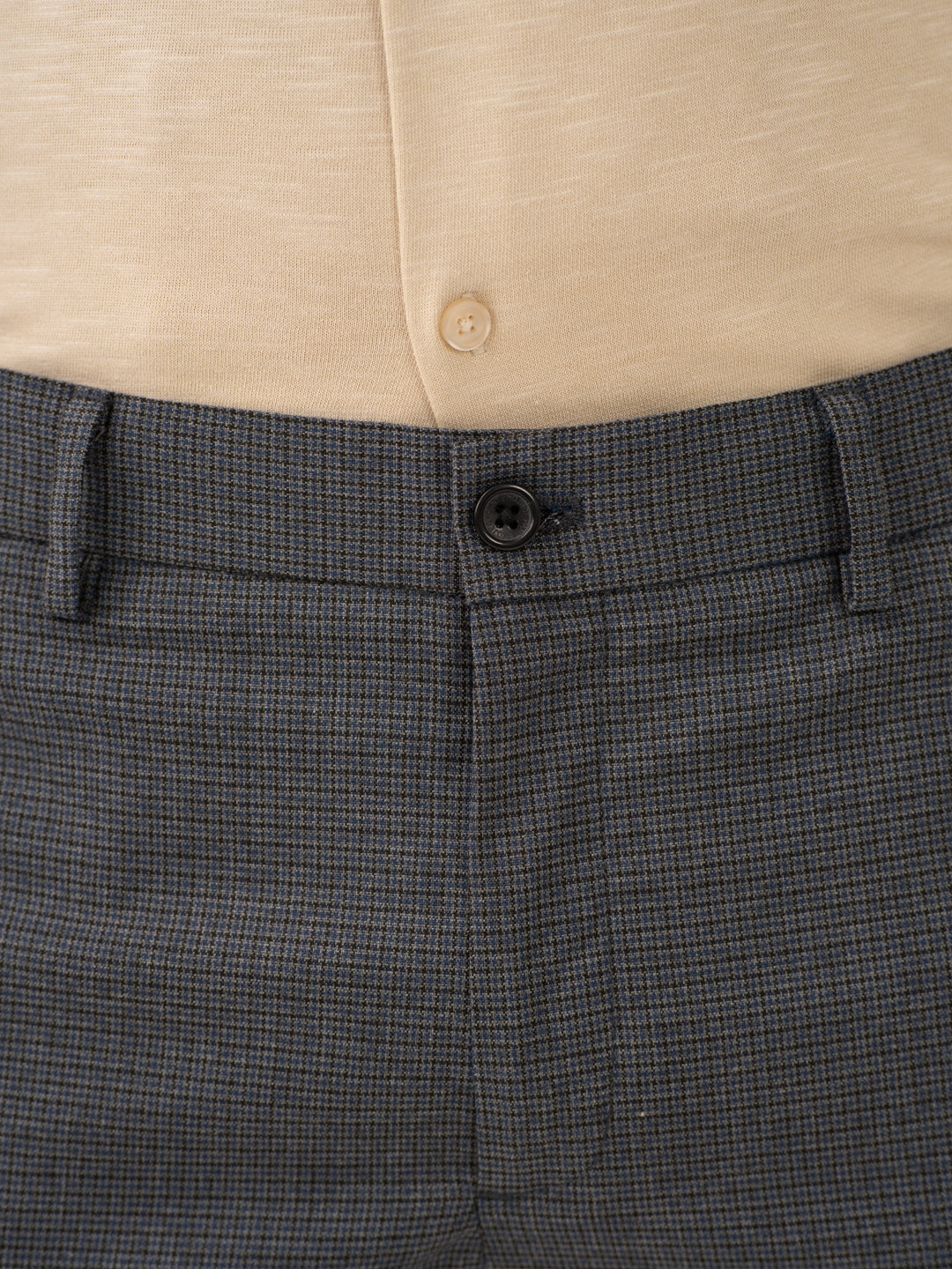 Titan Grey Houndstooth Stretch Formal Pants