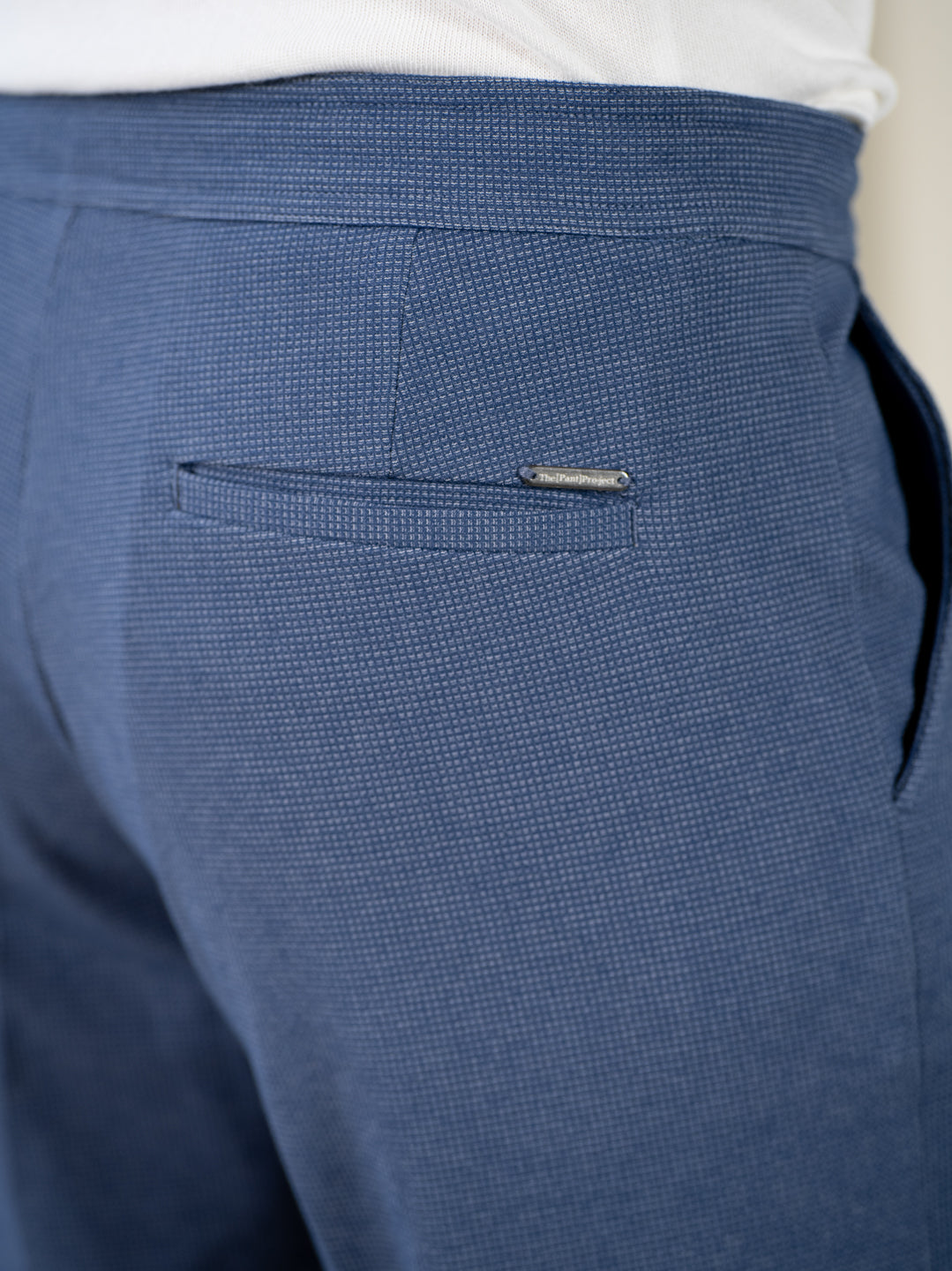 Kai Blue Relaxed Fit Power Stretch Korean Pintuck Pants