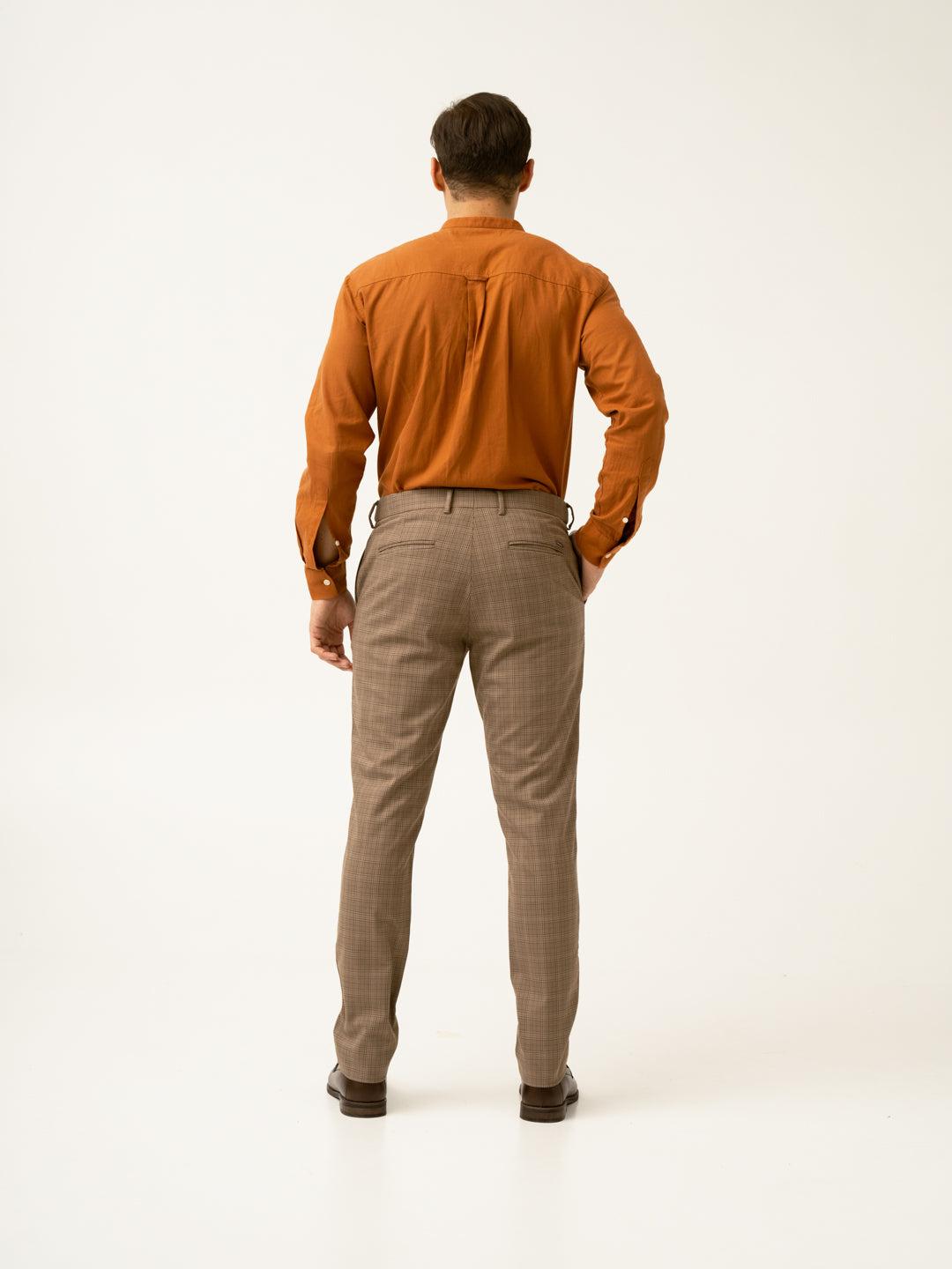 Maple Brown Checks Formal Pants