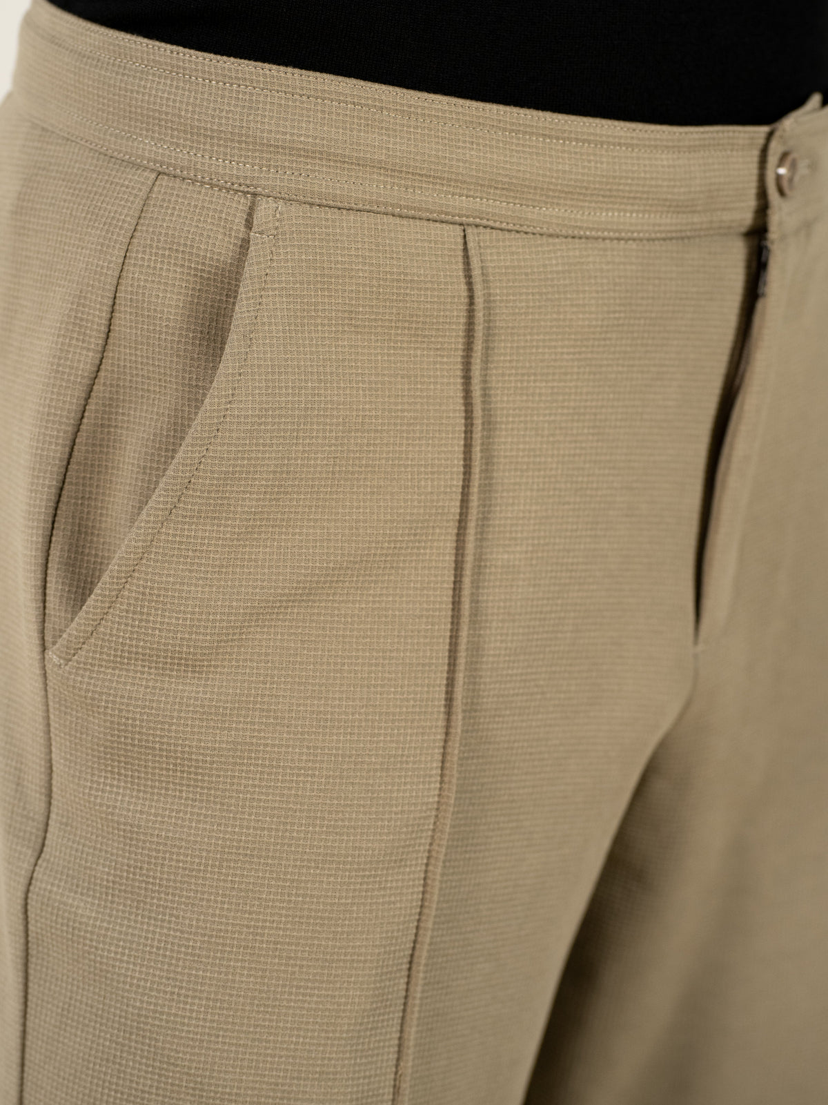 Hawk Khaki Relaxed Fit Power Stretch Korean Pintuck Pants