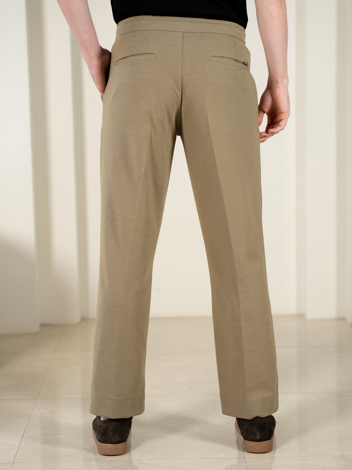Hawk Khaki Relaxed Fit Power Stretch Korean Pintuck Pants