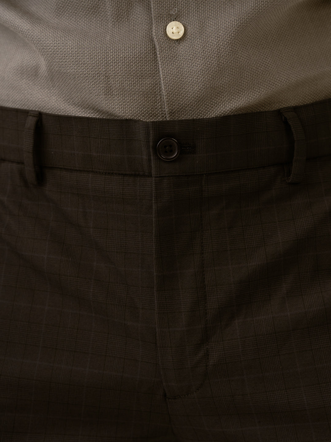 Submarine Black Checks Formal Pants